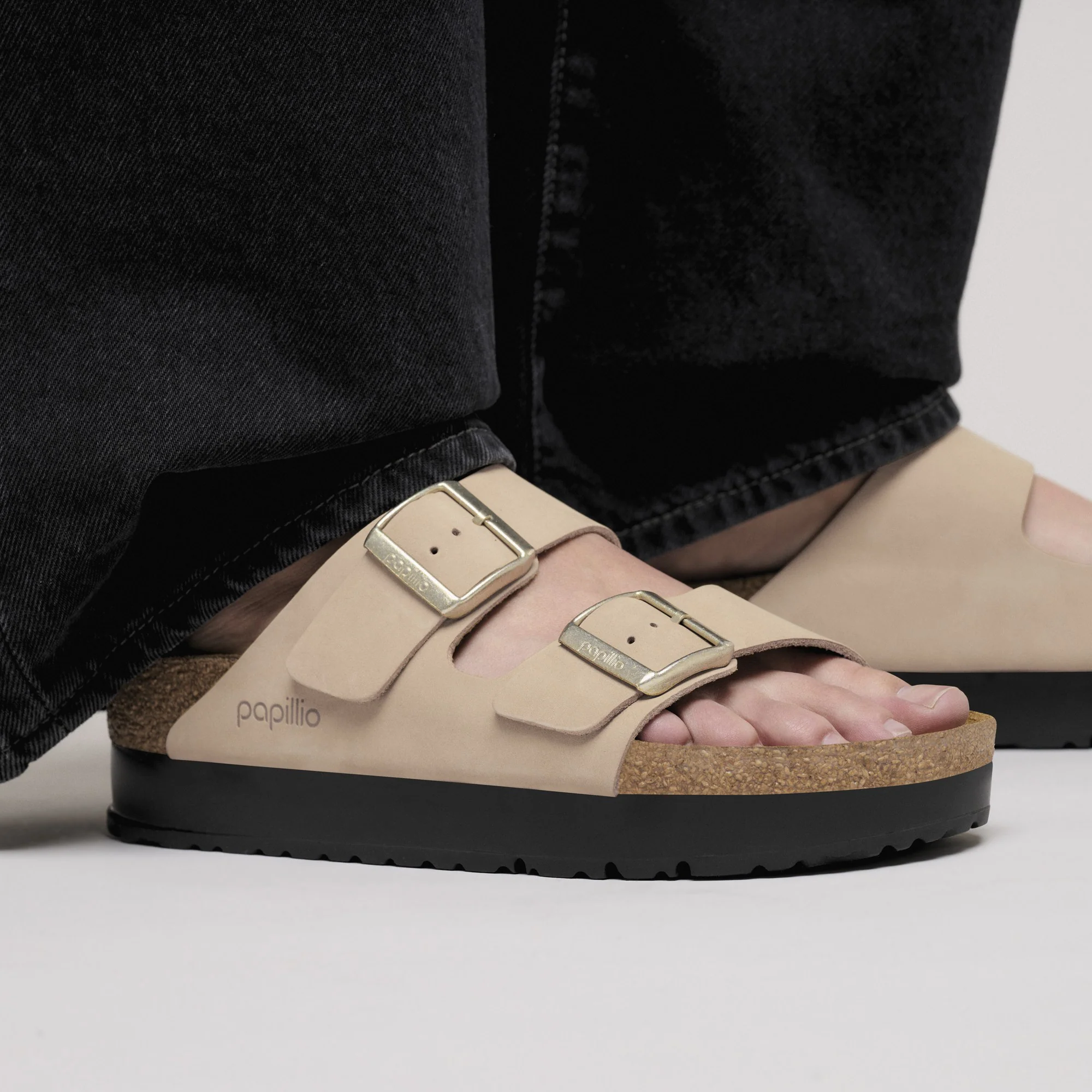 Arizona PAP Flex Platform Nubuk Leather Sandcastle - Image 8