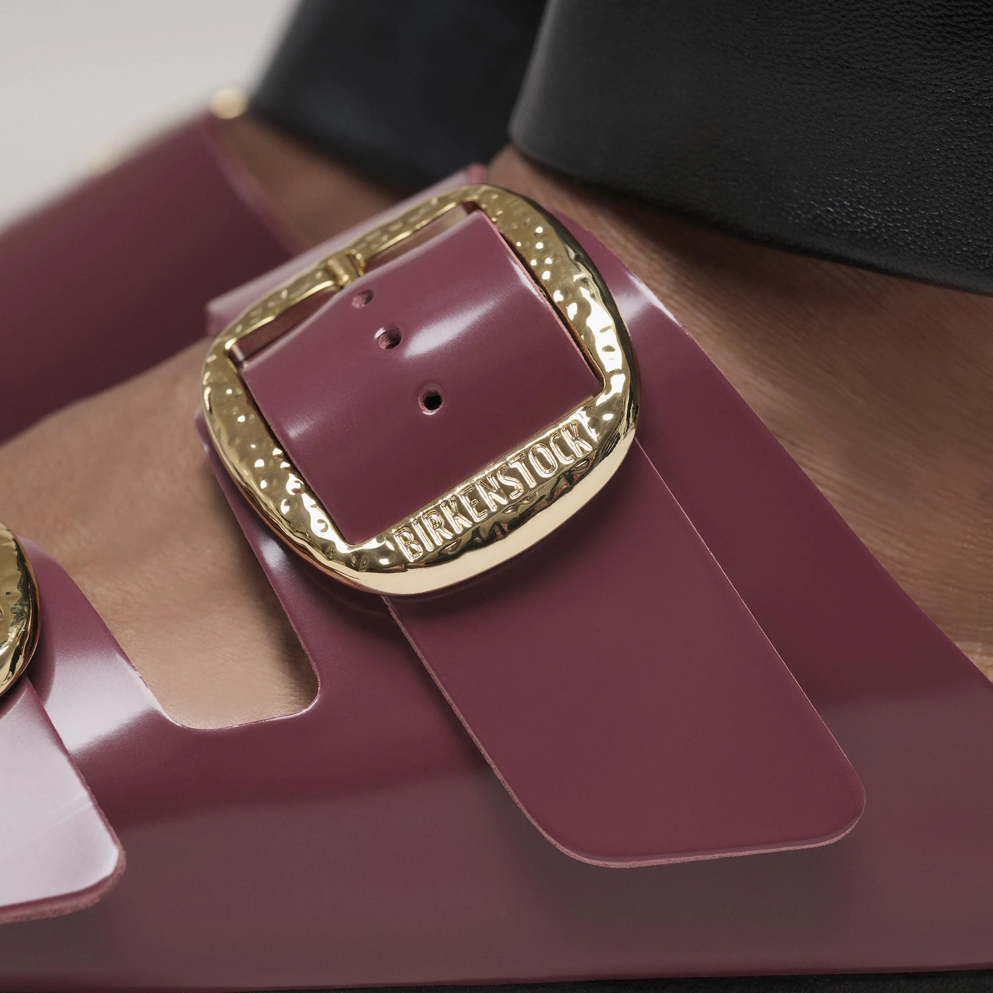 Arizona Big Buckle Natural Leather Patent Zinfandel High Shine - Image 10