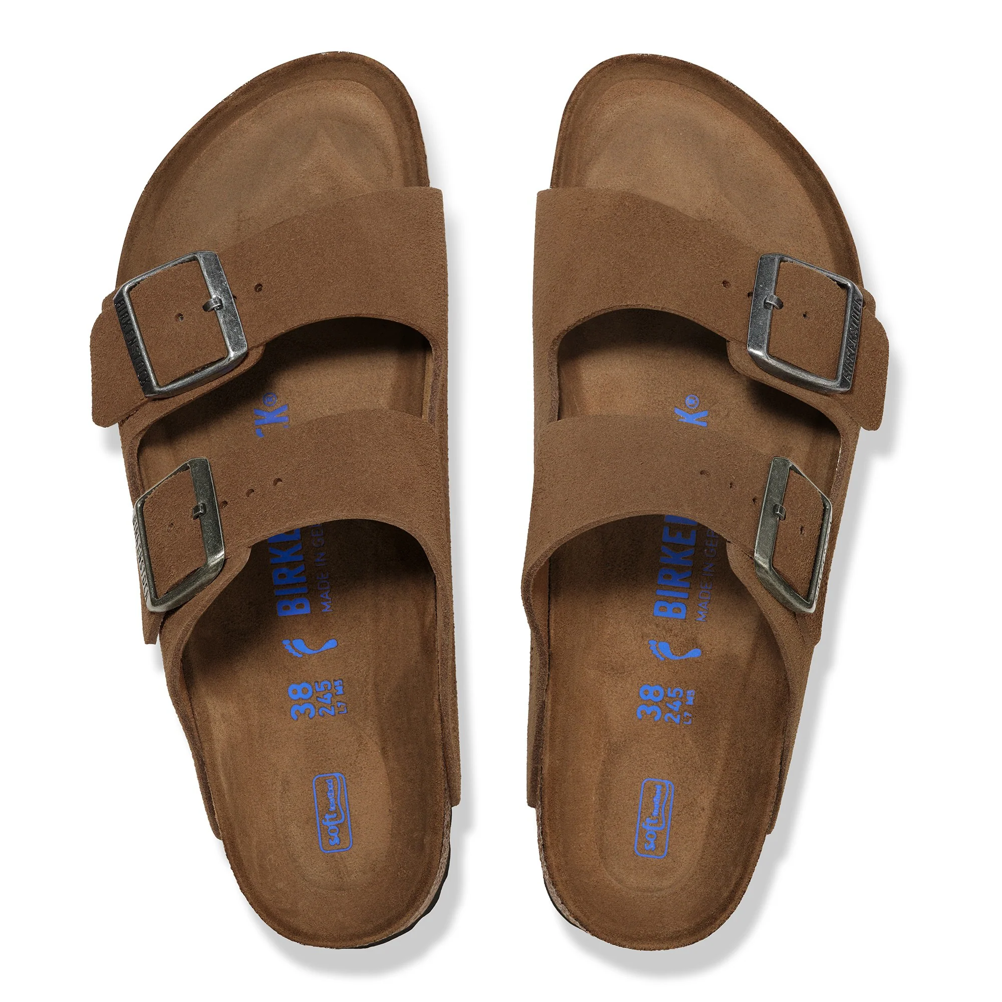 Arizona Soft Footbed Suede Leather Dark Tea Tonal - Image 4
