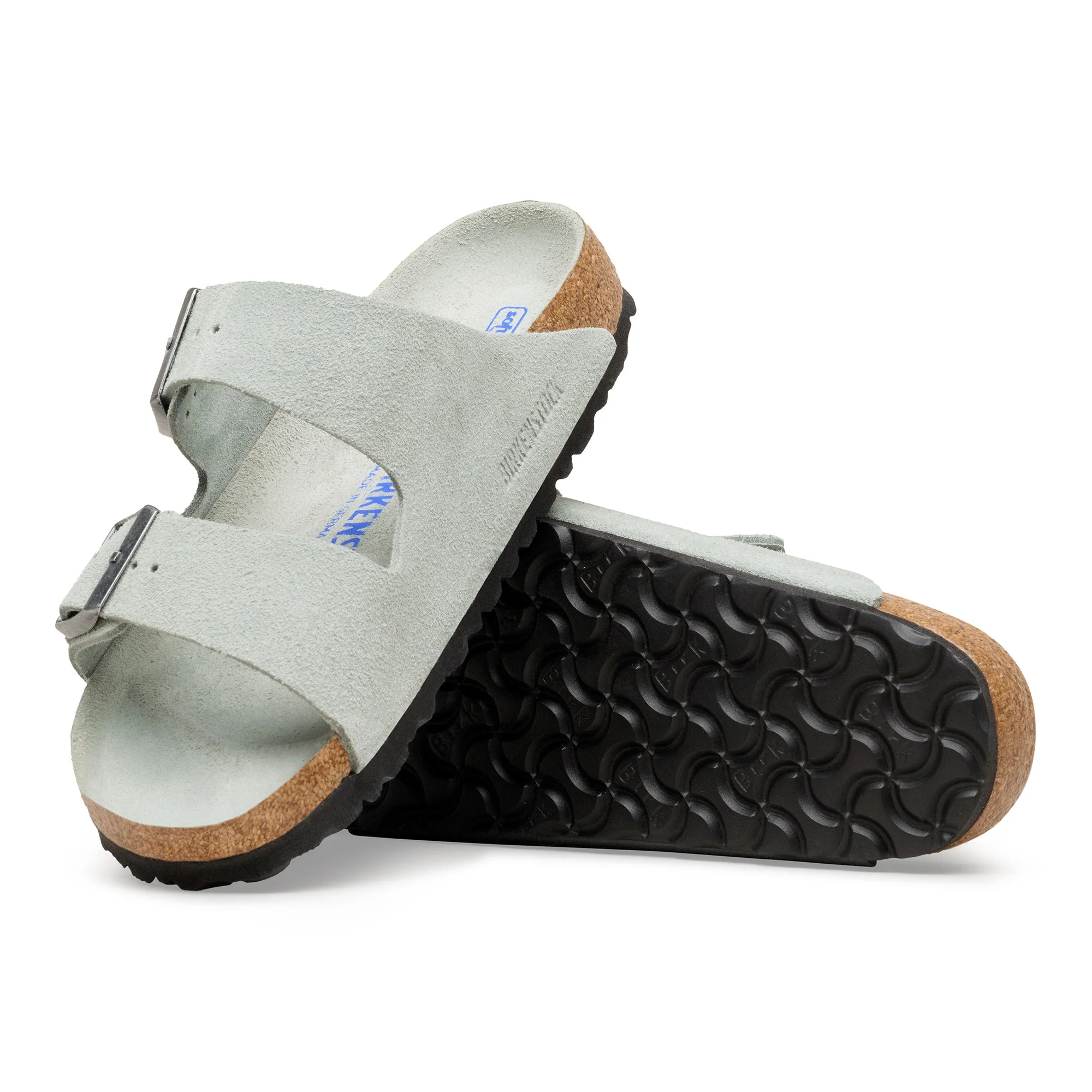 Arizona Soft Footbed Suede Leather Pure Sage Tonal FB - Image 2