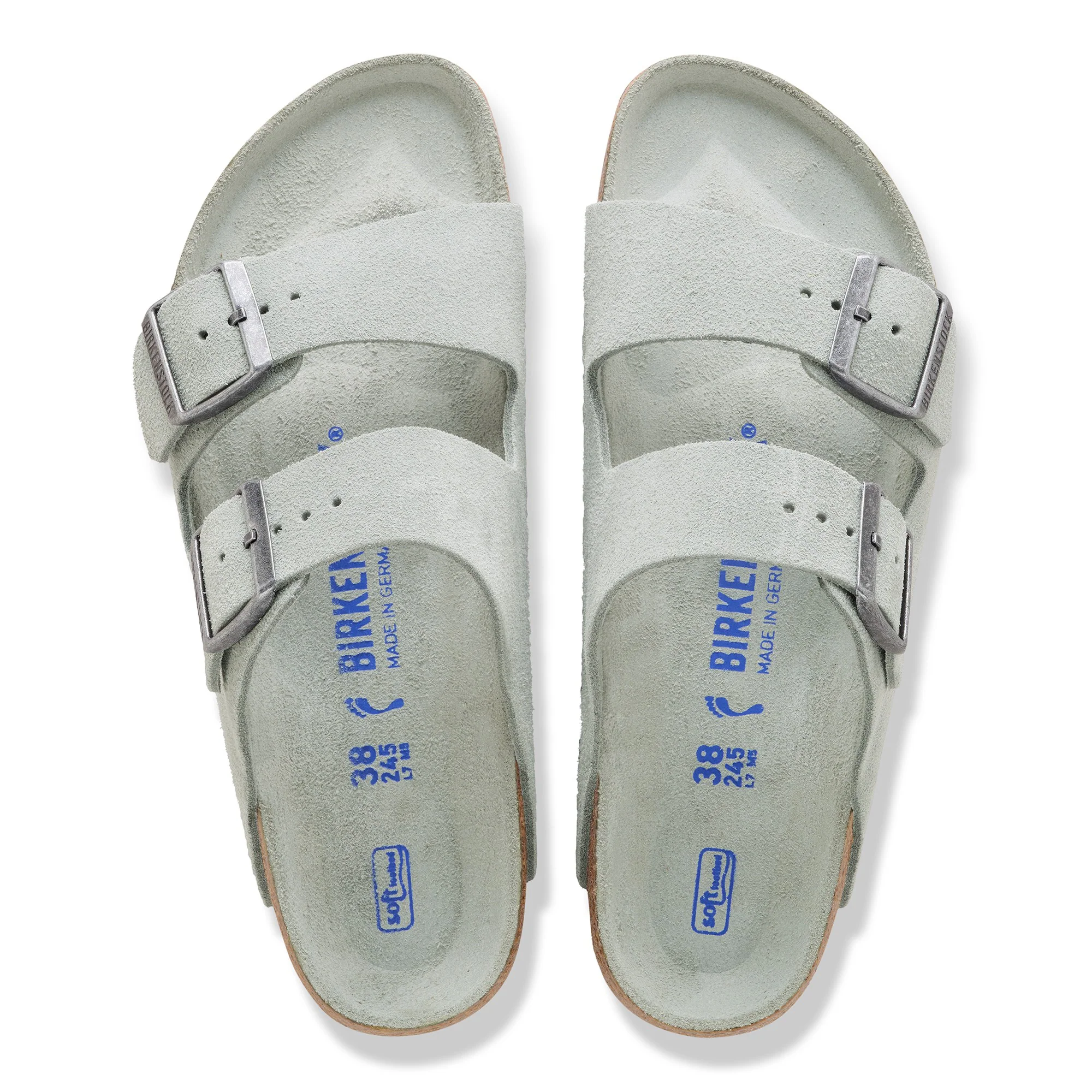Arizona Soft Footbed Suede Leather Pure Sage Tonal FB - Image 4