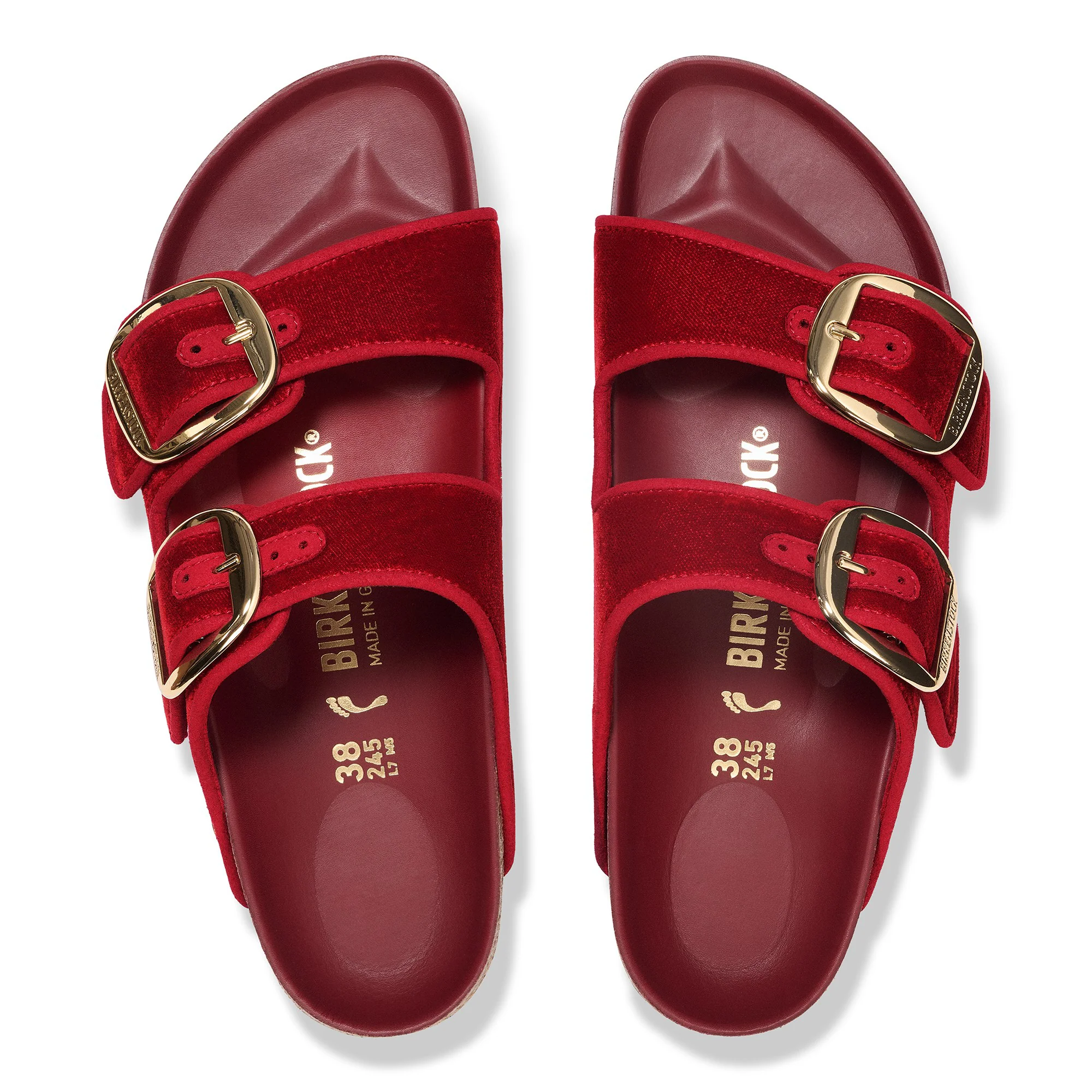 Arizona Big Buckle Piping Rivet Logo Textile Mars Red Velvet - Image 3