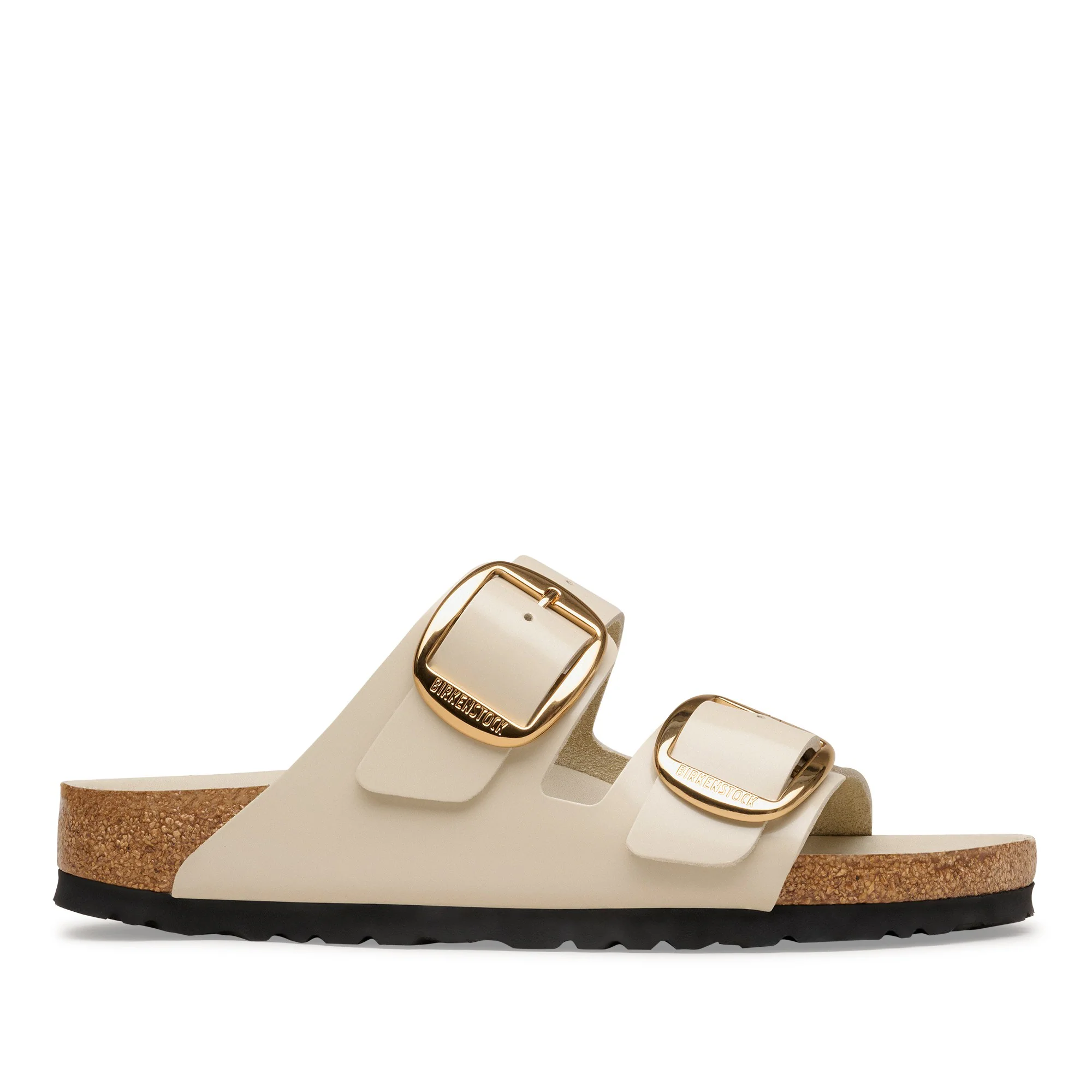 Arizona Big Buckle Natural Leather Patent High-Shine Oyster - Image 6