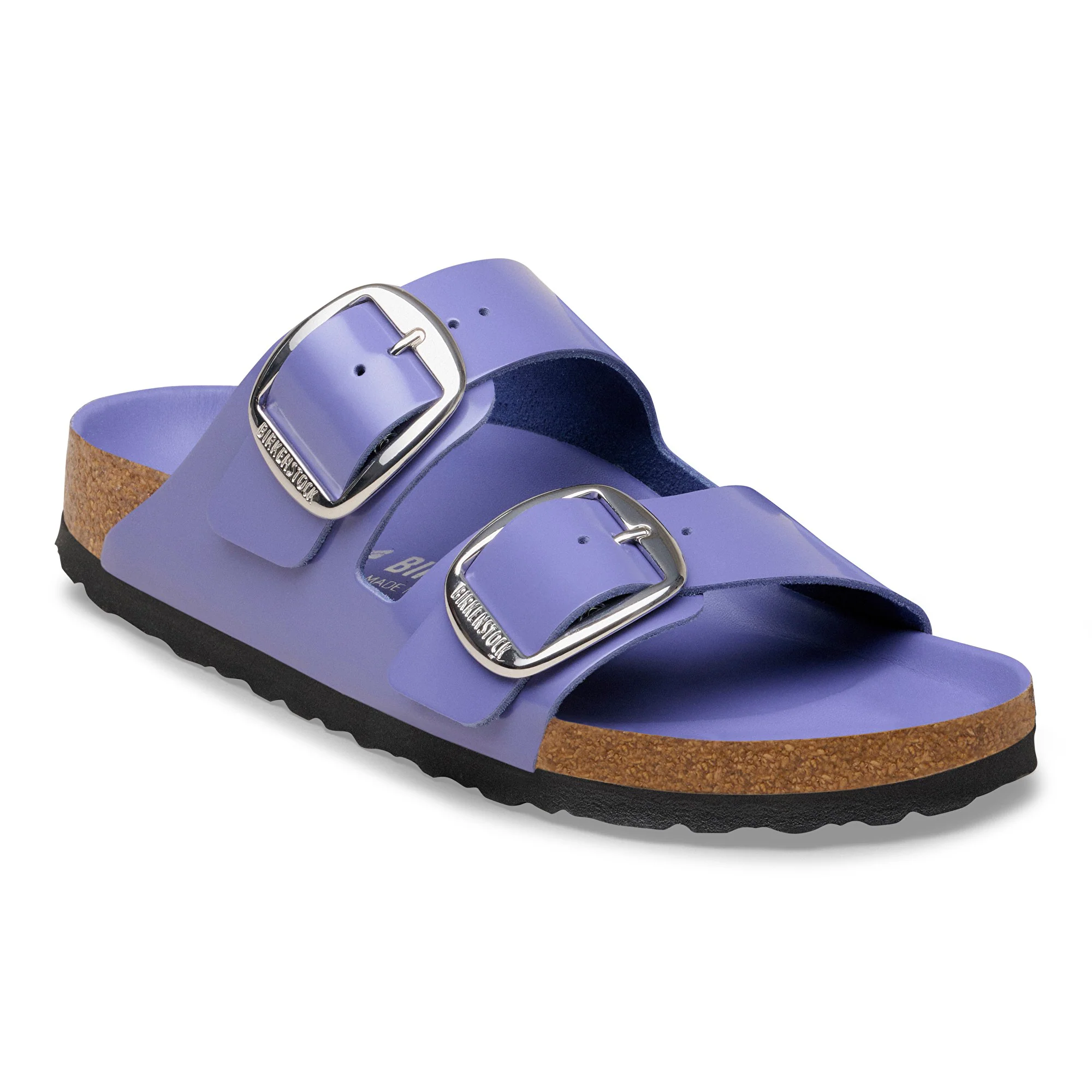 Arizona Big Buckle Natural Leather Patent High-Shine Purple Dusk