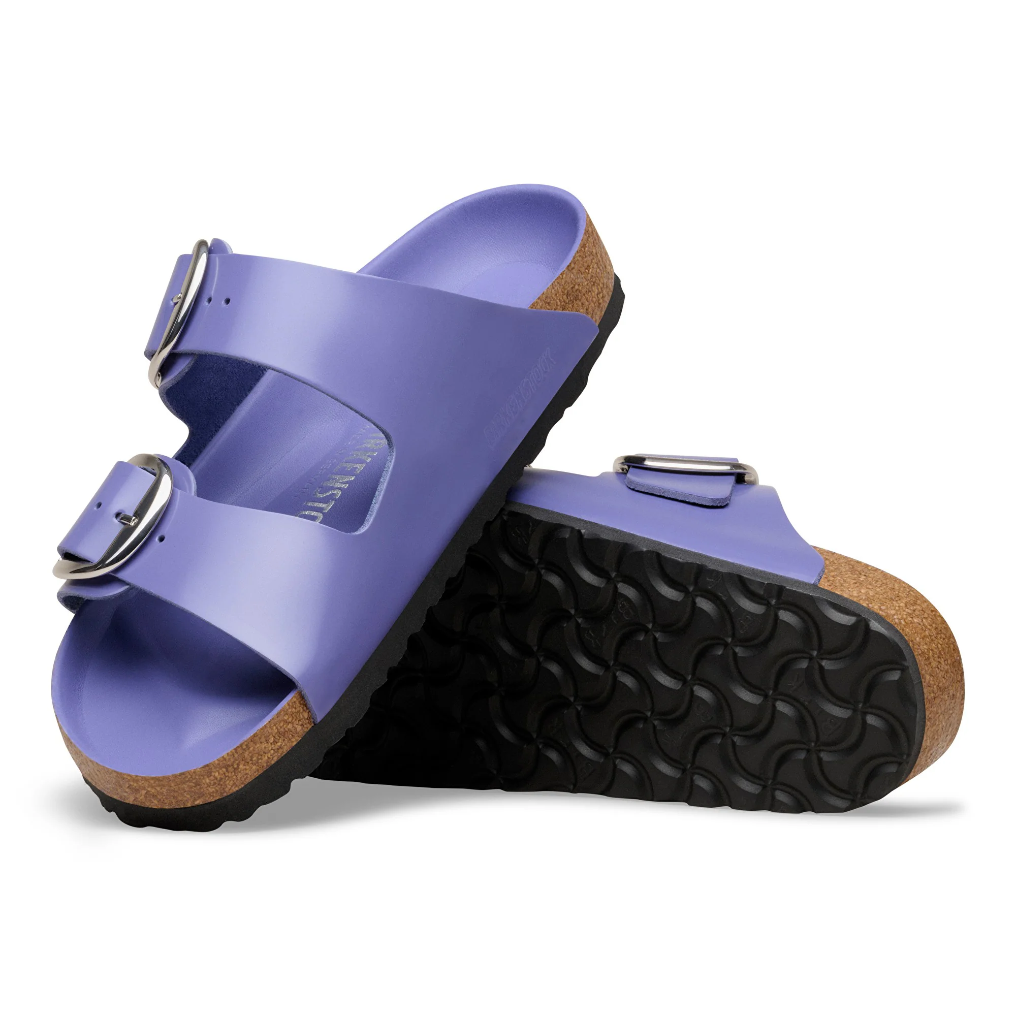 Arizona Big Buckle Natural Leather Patent High-Shine Purple Dusk - Image 2