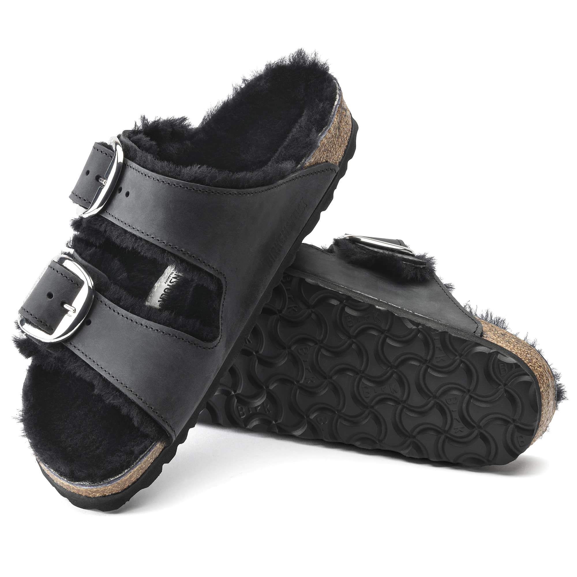 Arizona Big Buckle Shearling Oiled Leather - Image 2