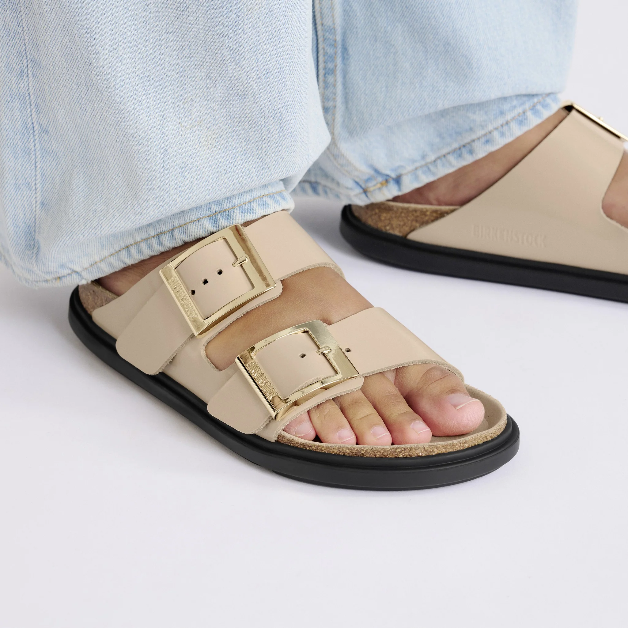 Arizona Droplet Buckle Natural Leather Patent - Image 7