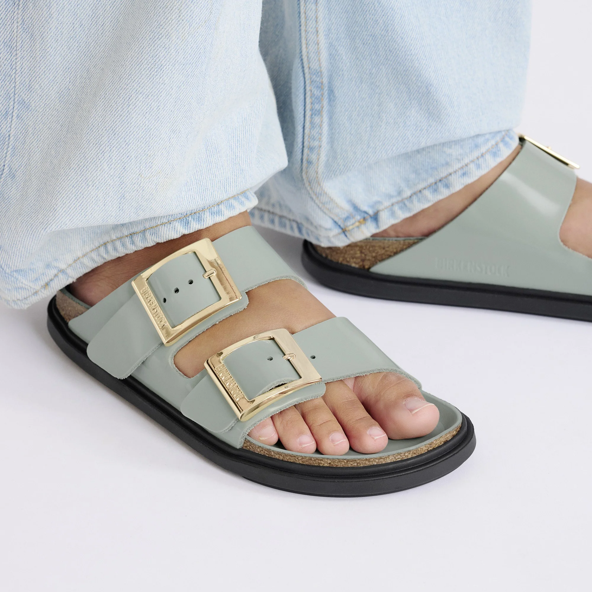 Arizona Droplet Buckle Natural Leather Patent - Image 7