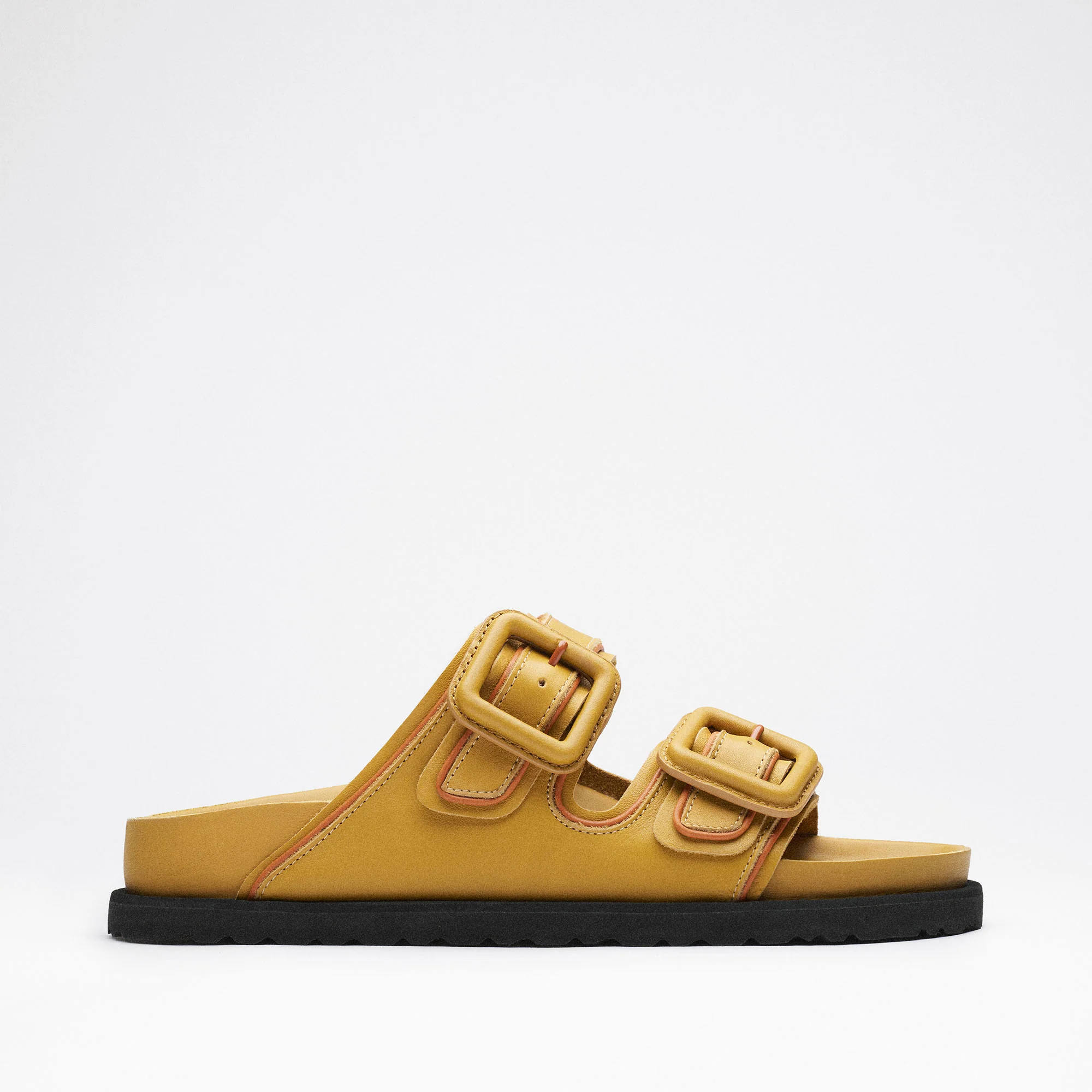 Arizona Leather Buckle 1774 Natural Leather Mustard Brown - Image 4
