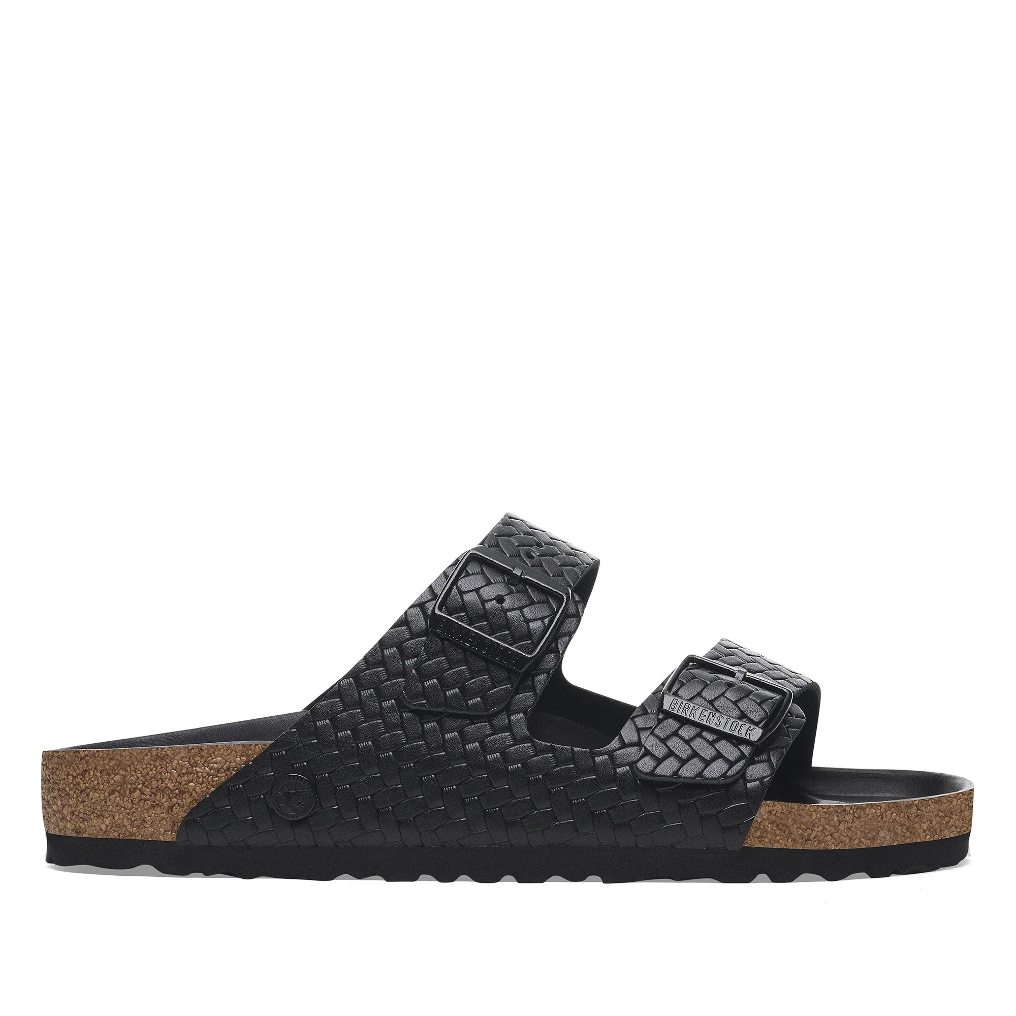 Arizona Rivet Logo Natural Leather Woven Embossed Black - Image 3