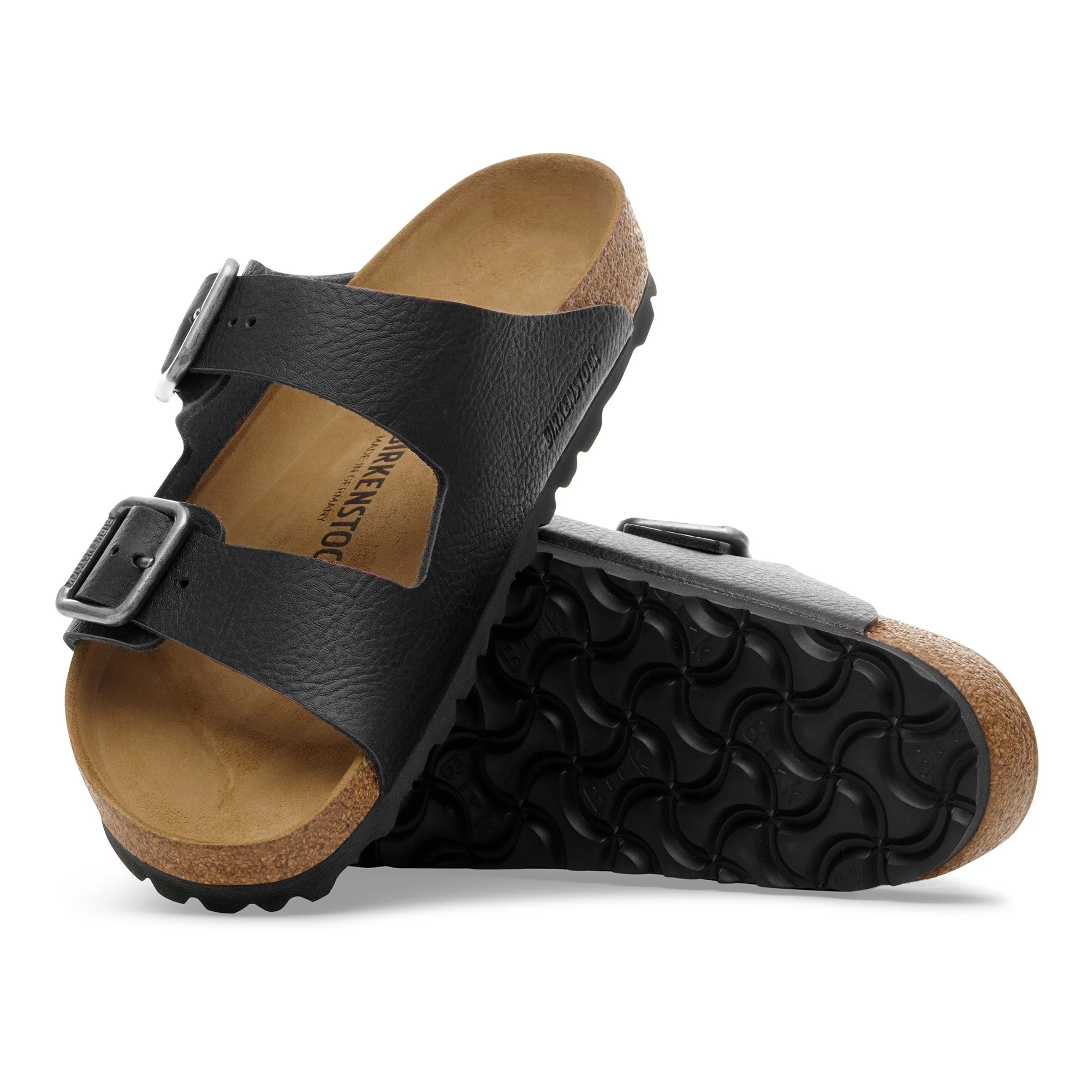 Arizona Wire Buckle Natural Leather Vintage Wood Black - Image 2
