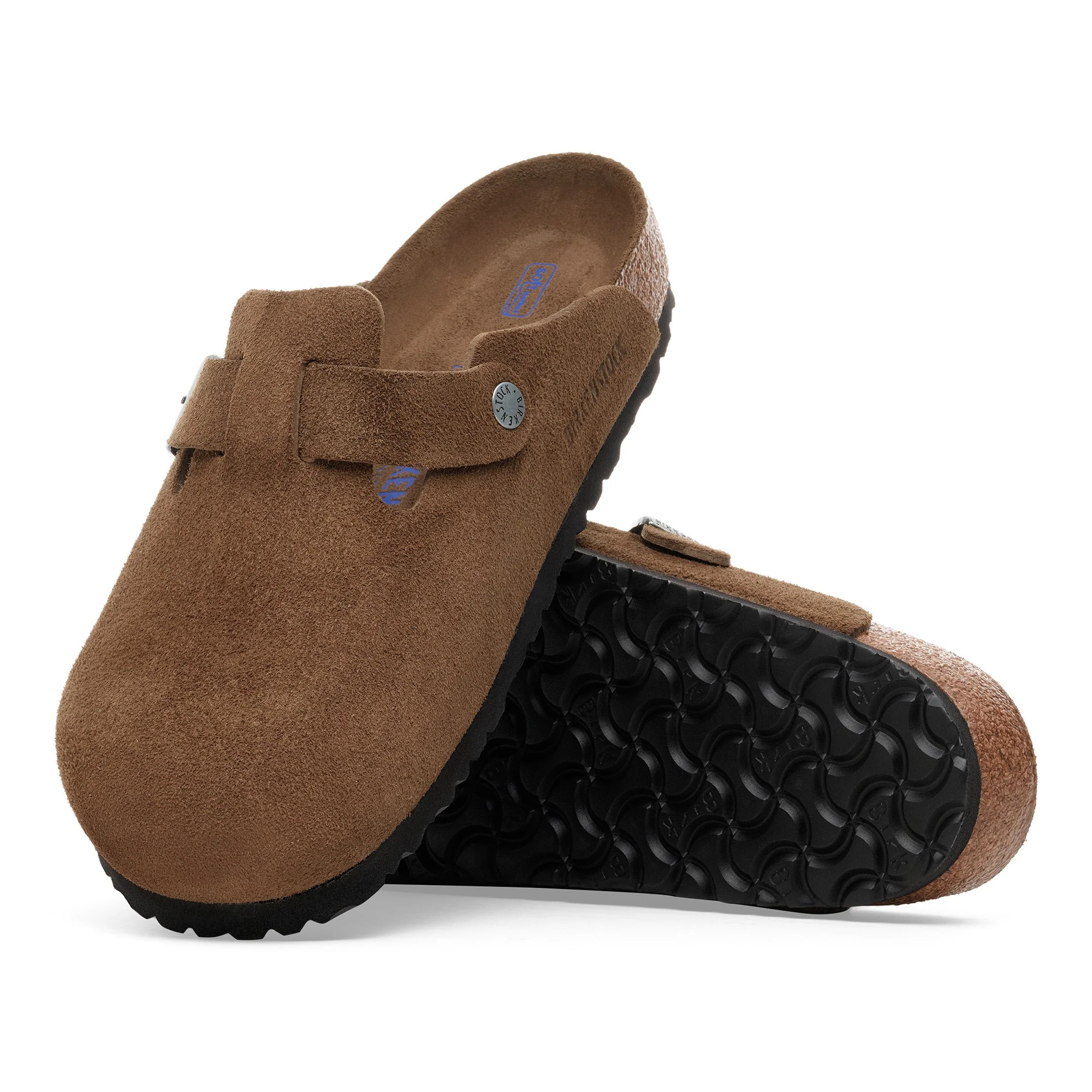 Boston Soft Footbed Suede Leather Dark Tea Tonal - Image 2