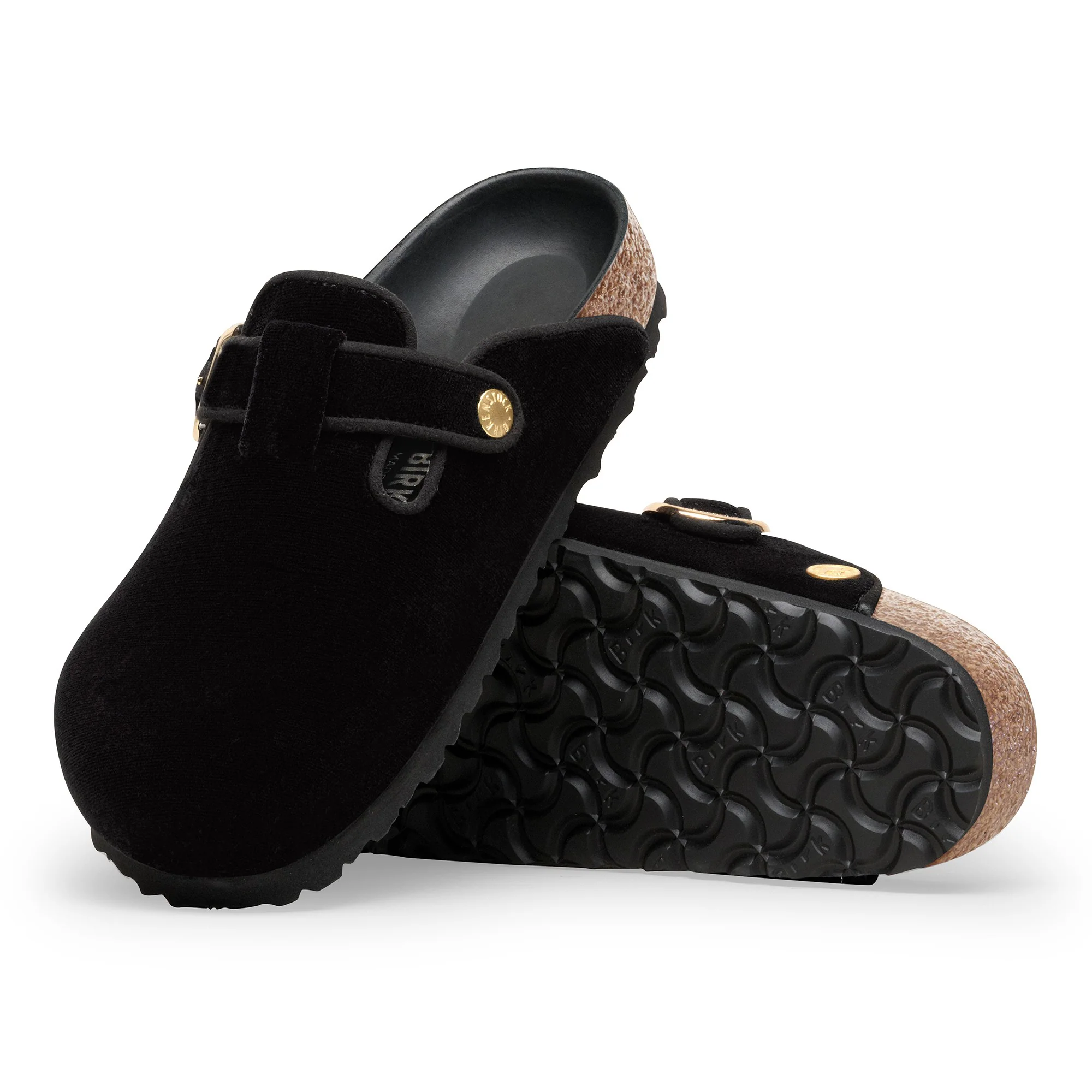 Boston Big Buckle Piping Rivet Logo Textile Velvet Black - Image 4