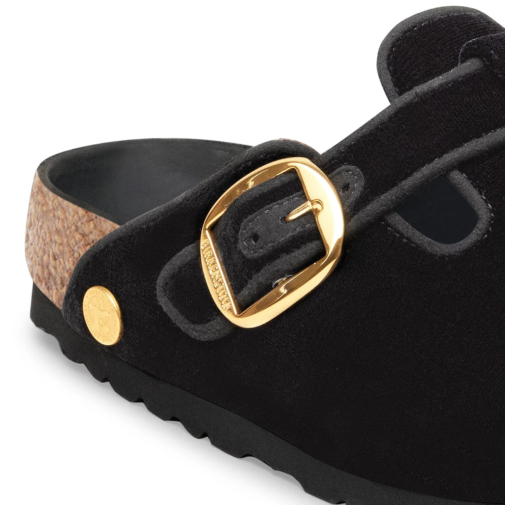 Boston Big Buckle Piping Rivet Logo Textile Velvet Black - Image 5