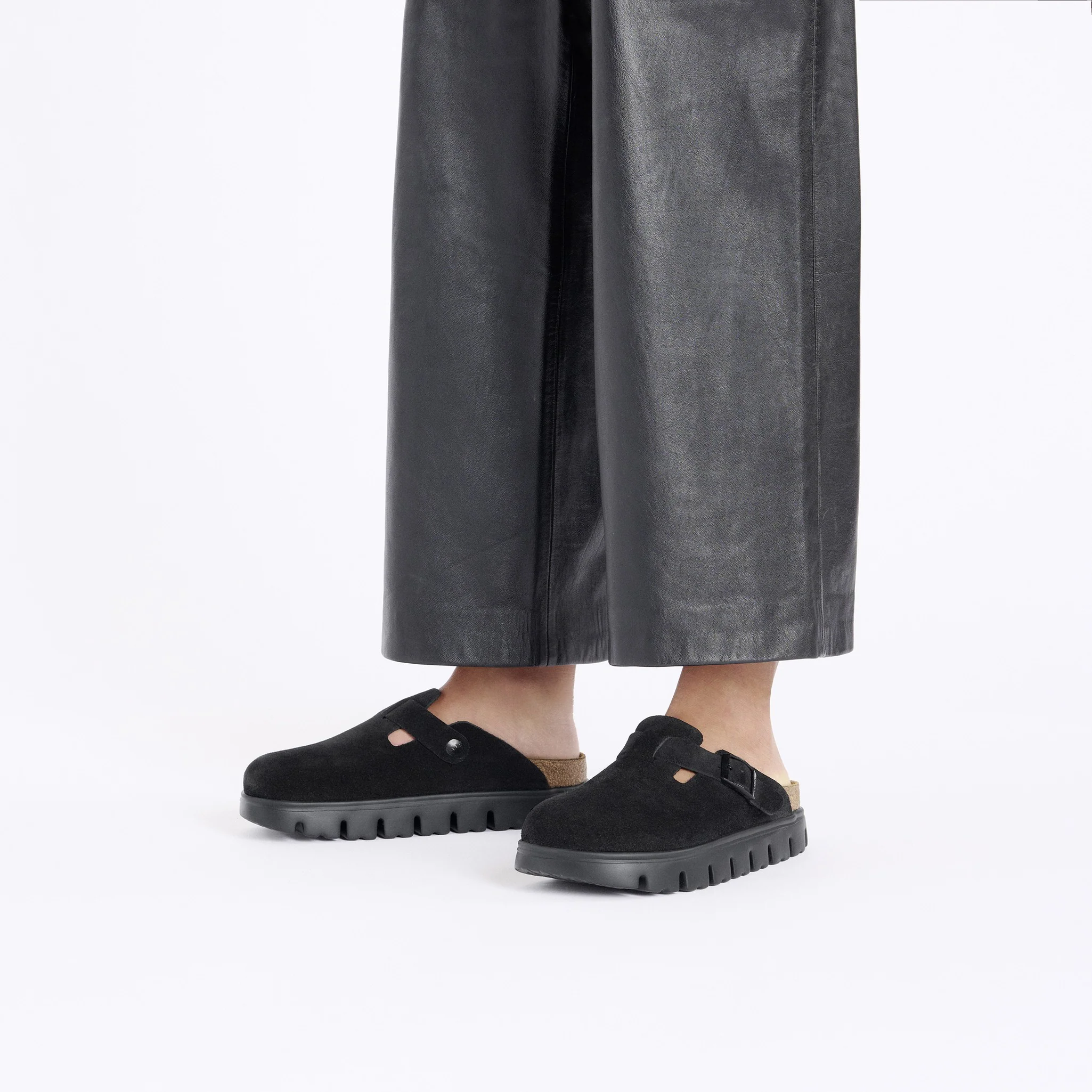 Boston Chunky Suede Leather Black/Black - Image 4
