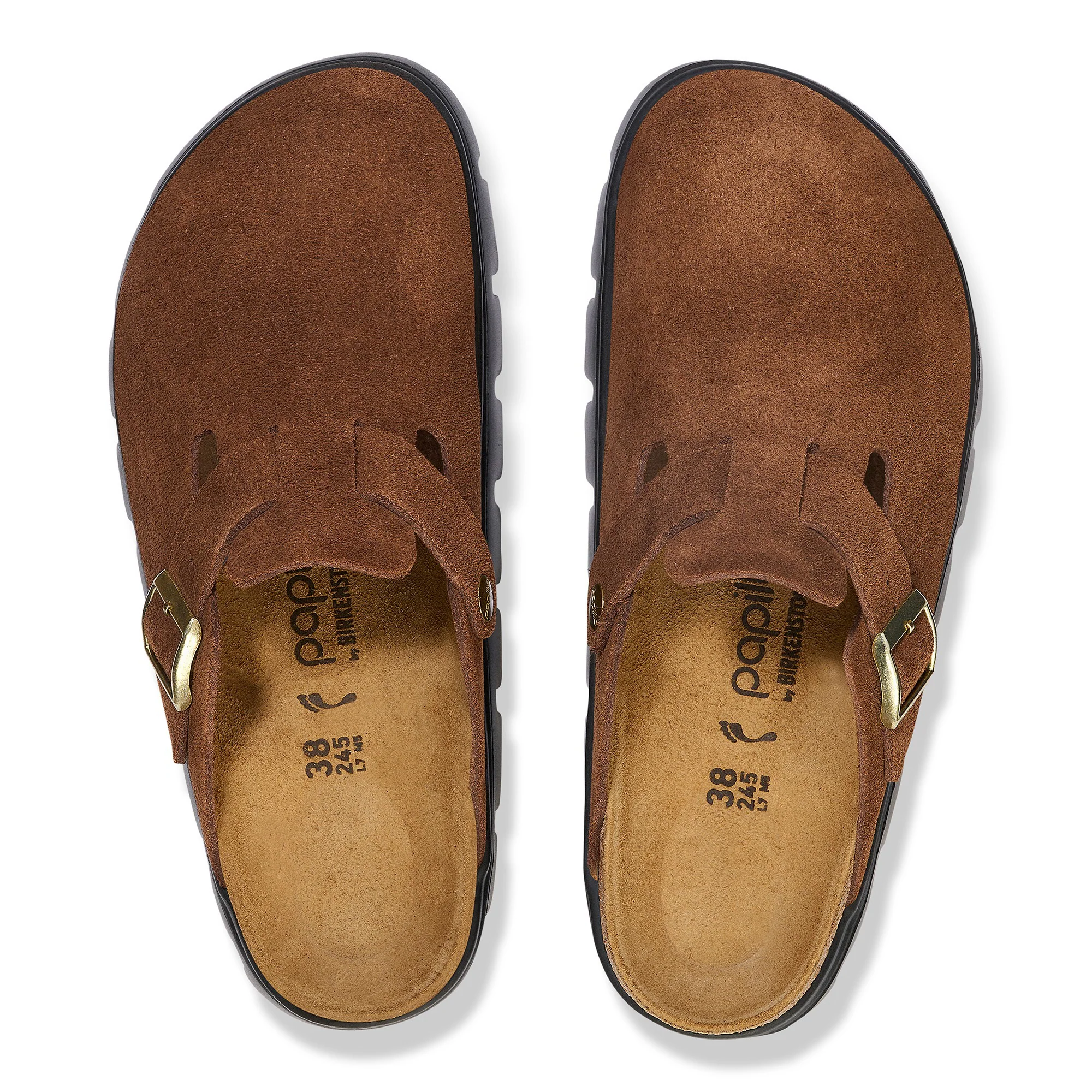 Boston Chunky Suede Leather Dark Tea/ Black - Image 3