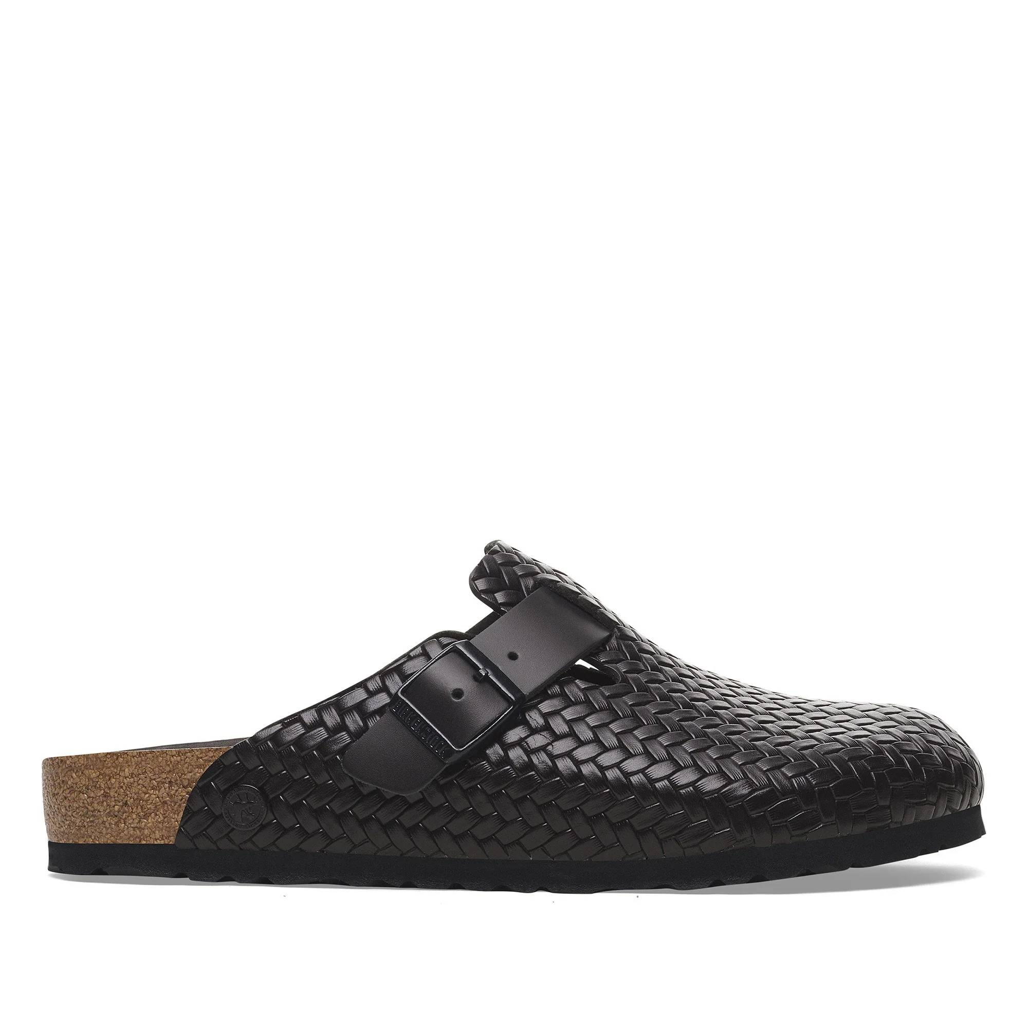 Boston Rivet Logo Natural Leather Woven Embossed Black - Image 7
