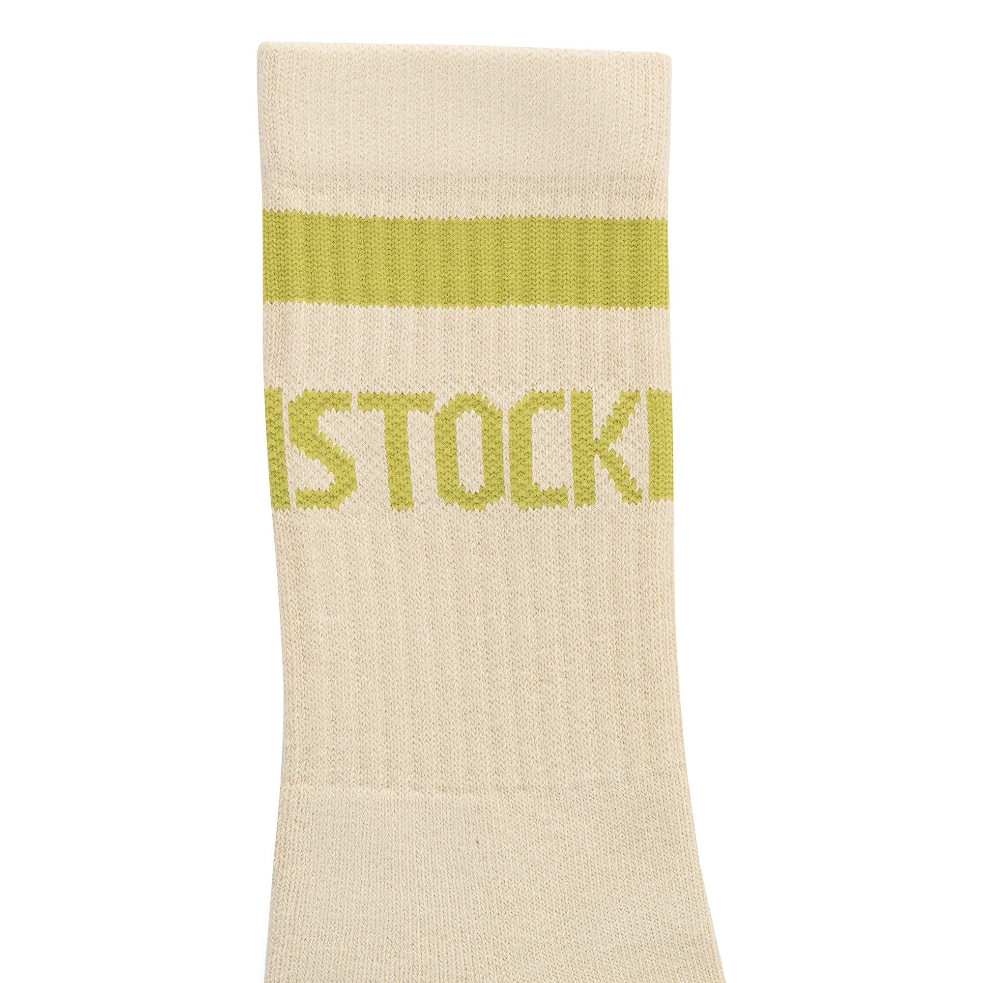 Cotton Tennis Socks Cotton/Polyamid/Elastane Oatmeal/Archive Mid Green - Image 2