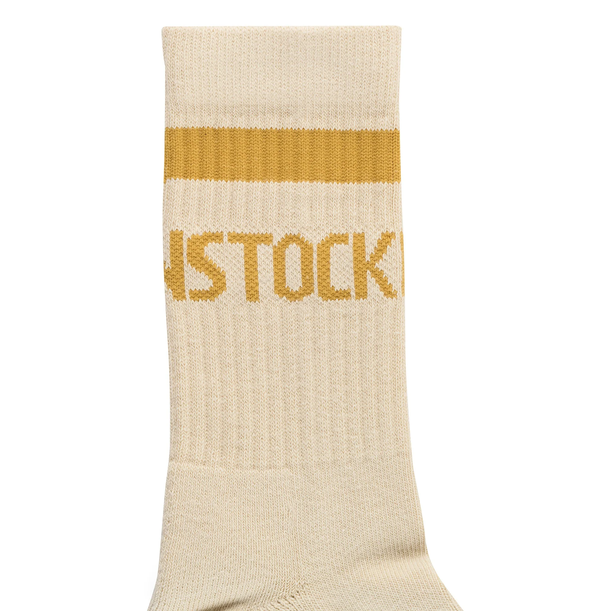 Cotton Tennis Socks Cotton/Polyamid/Elastane Oatmeal/Archive Yellow - Image 2