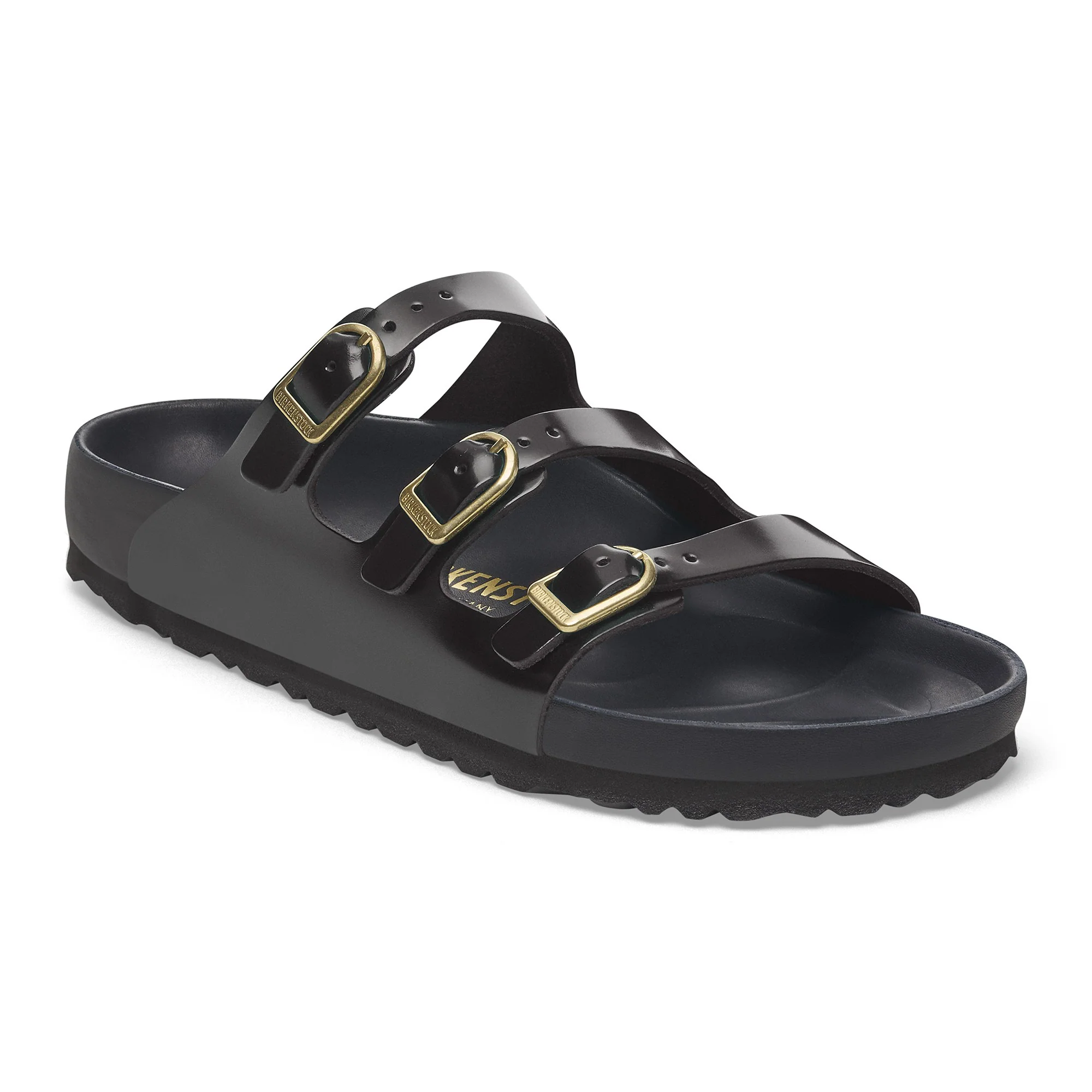 Florida Fresh Natural Leather Patent High-Shine Black