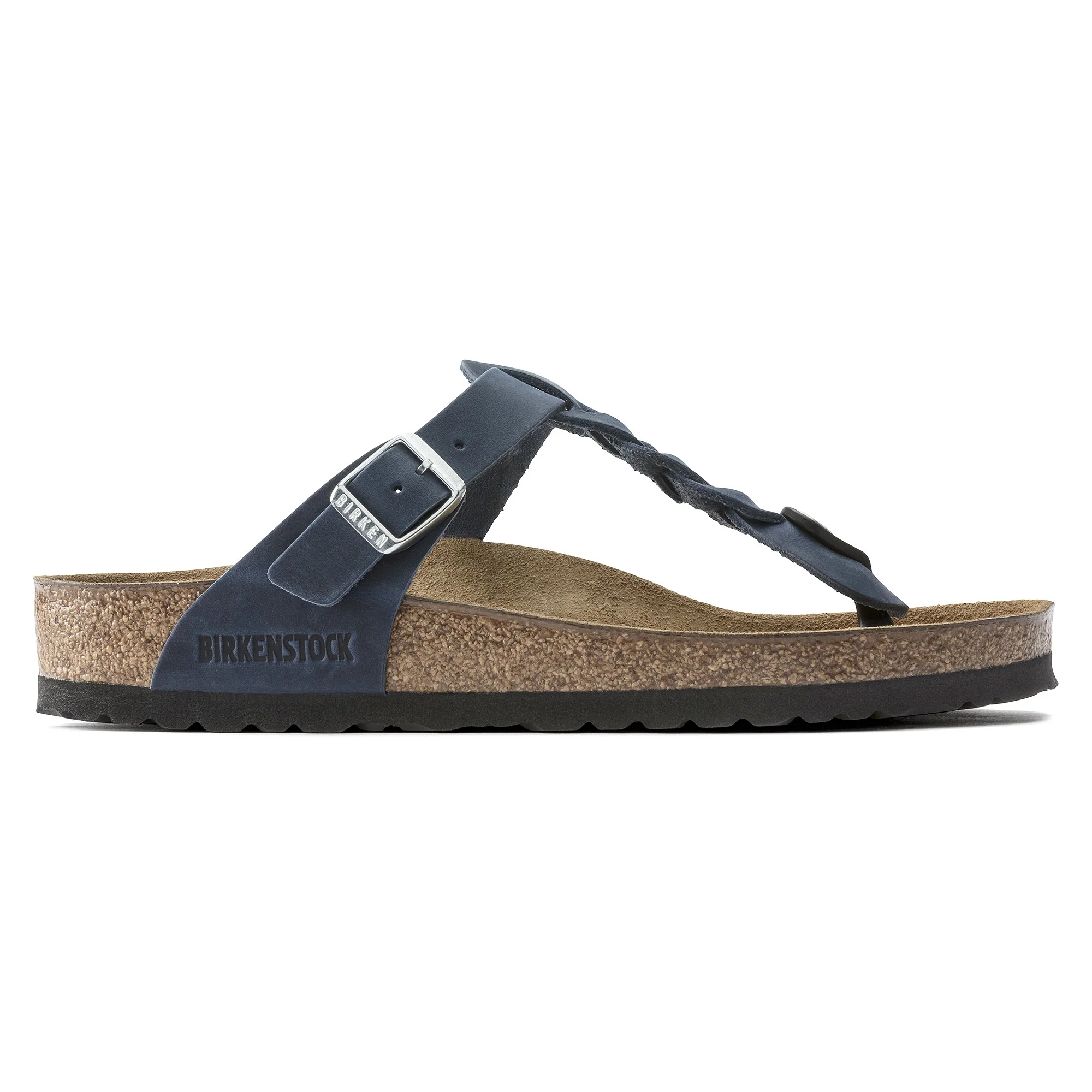 Gizeh Braided Natural Leather Oiled Navy - Image 3