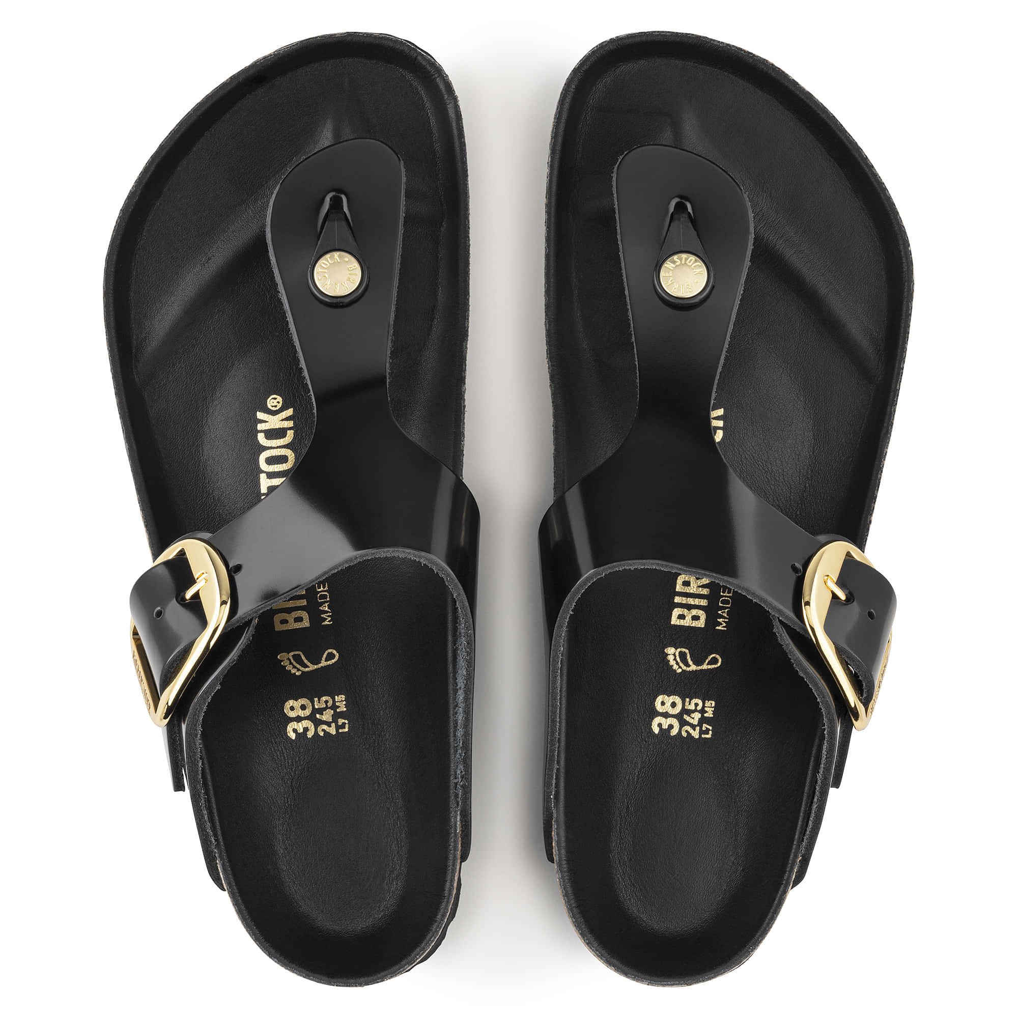 Gizeh Big Buckle Natural Leather Patent - Image 3