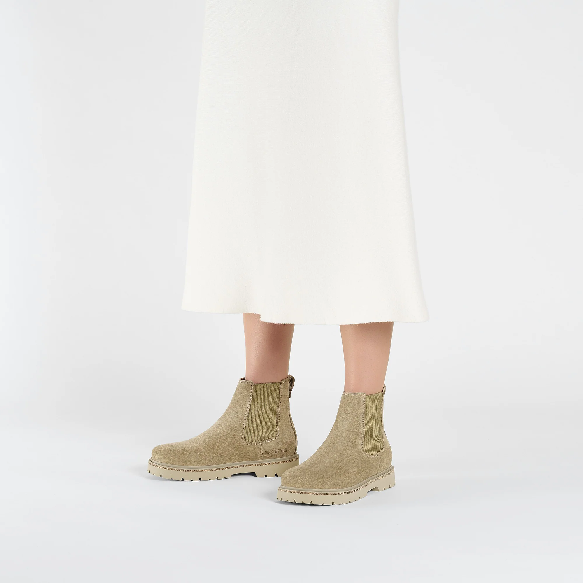 Highwood Slip On Women Suede Leather Taupe - Image 8