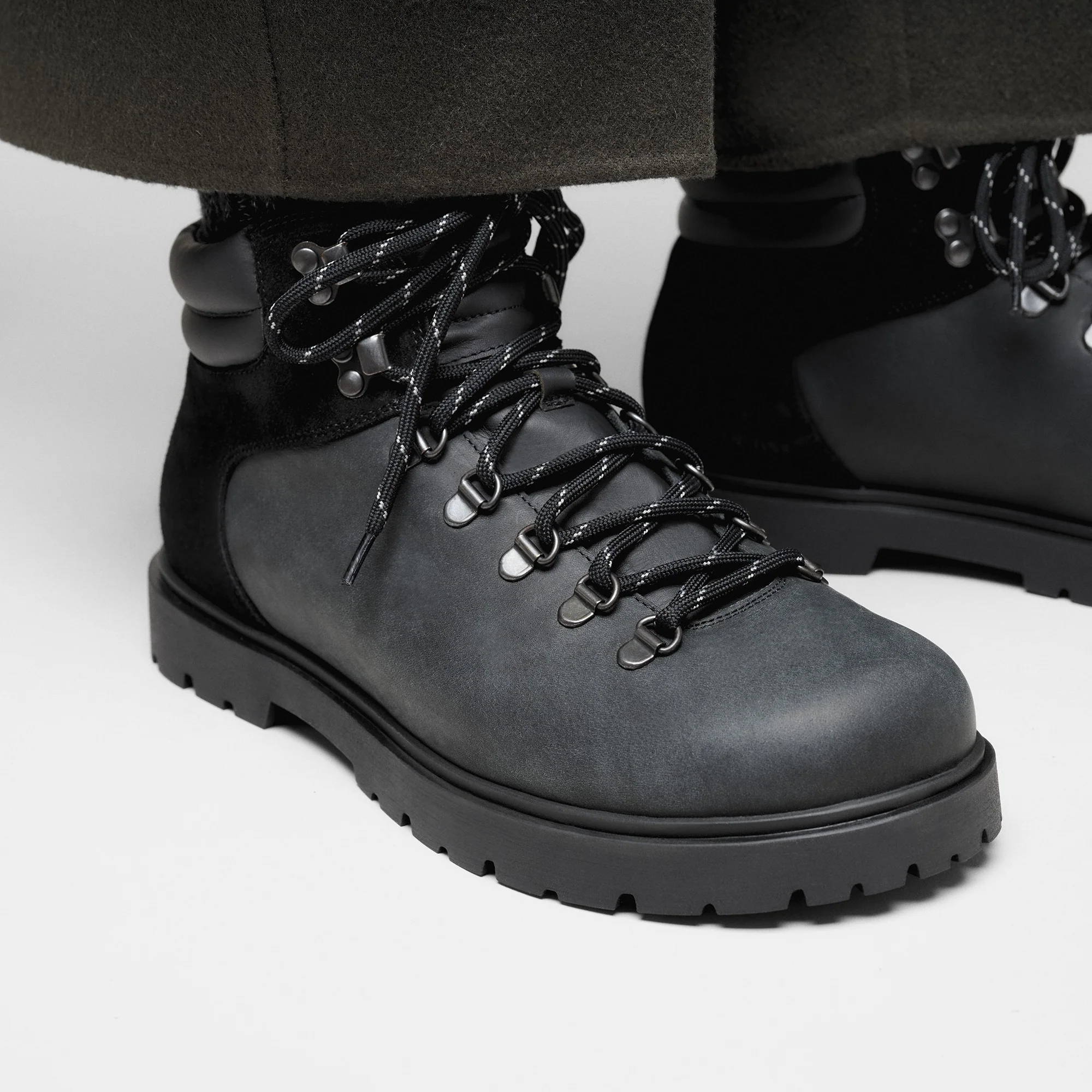 Jackson Nubuck Leather/Suede Black - Image 8