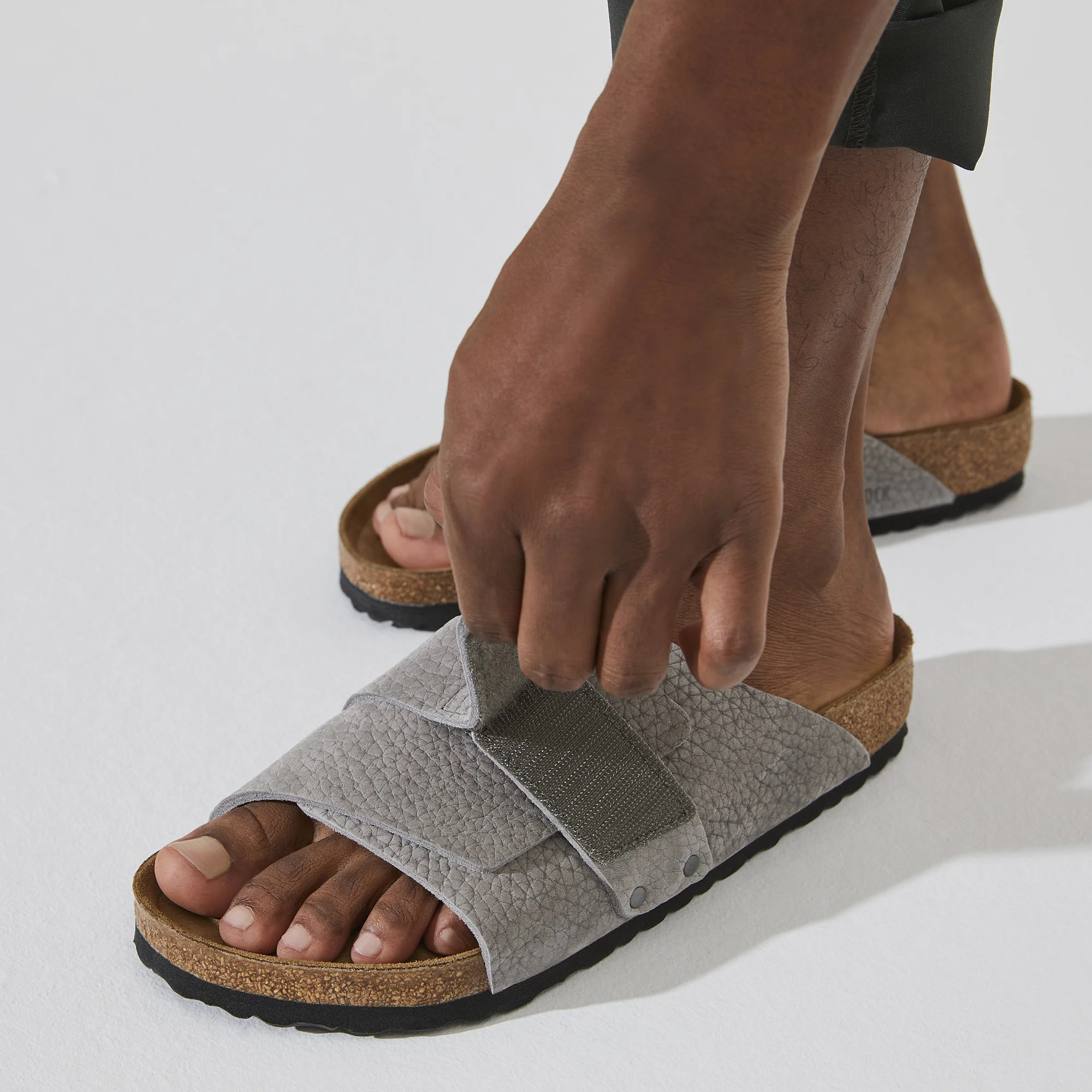 Kyoto Nubuk Leather Desert Buck Whale Gray - Image 5