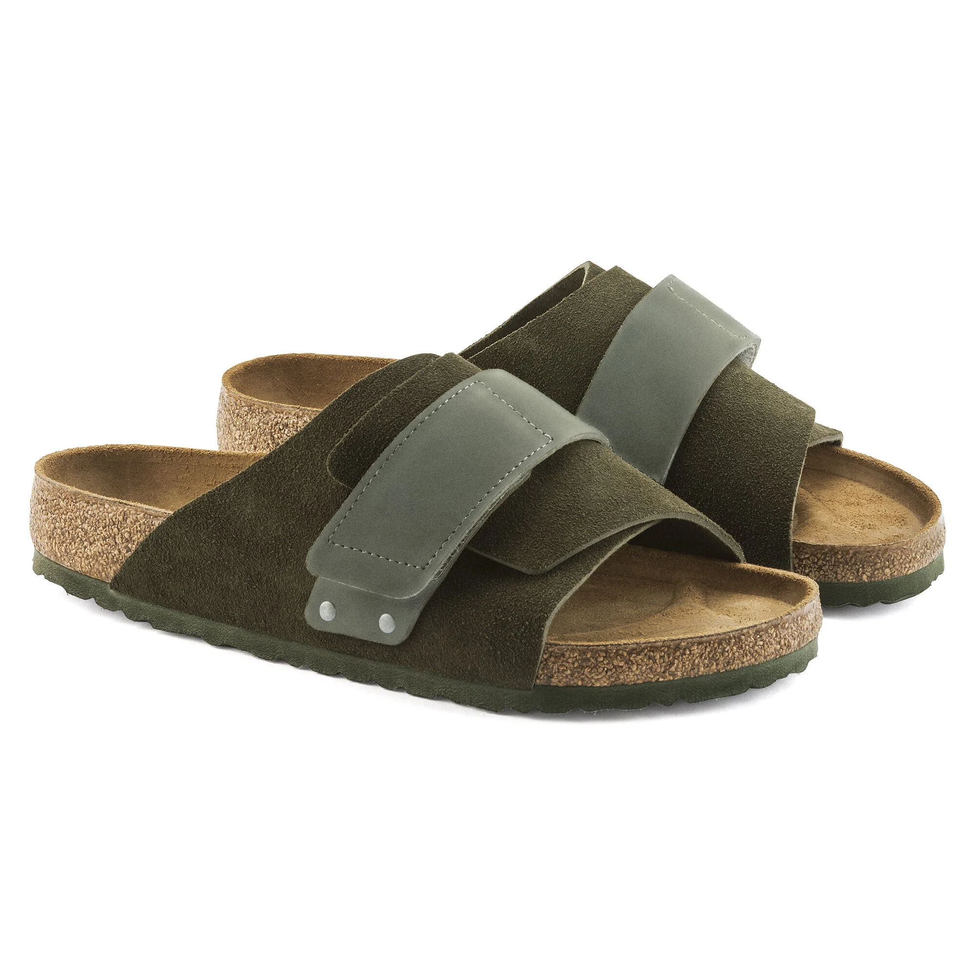 Kyoto Nubuck Leather/Suede Thyme - Image 3