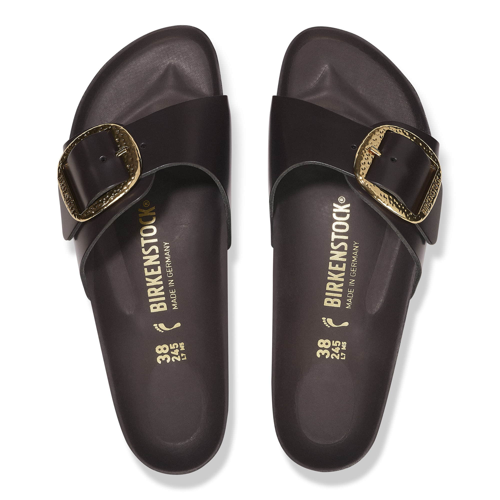 Madrid Big Buckle Natural Leather Patent - Image 3