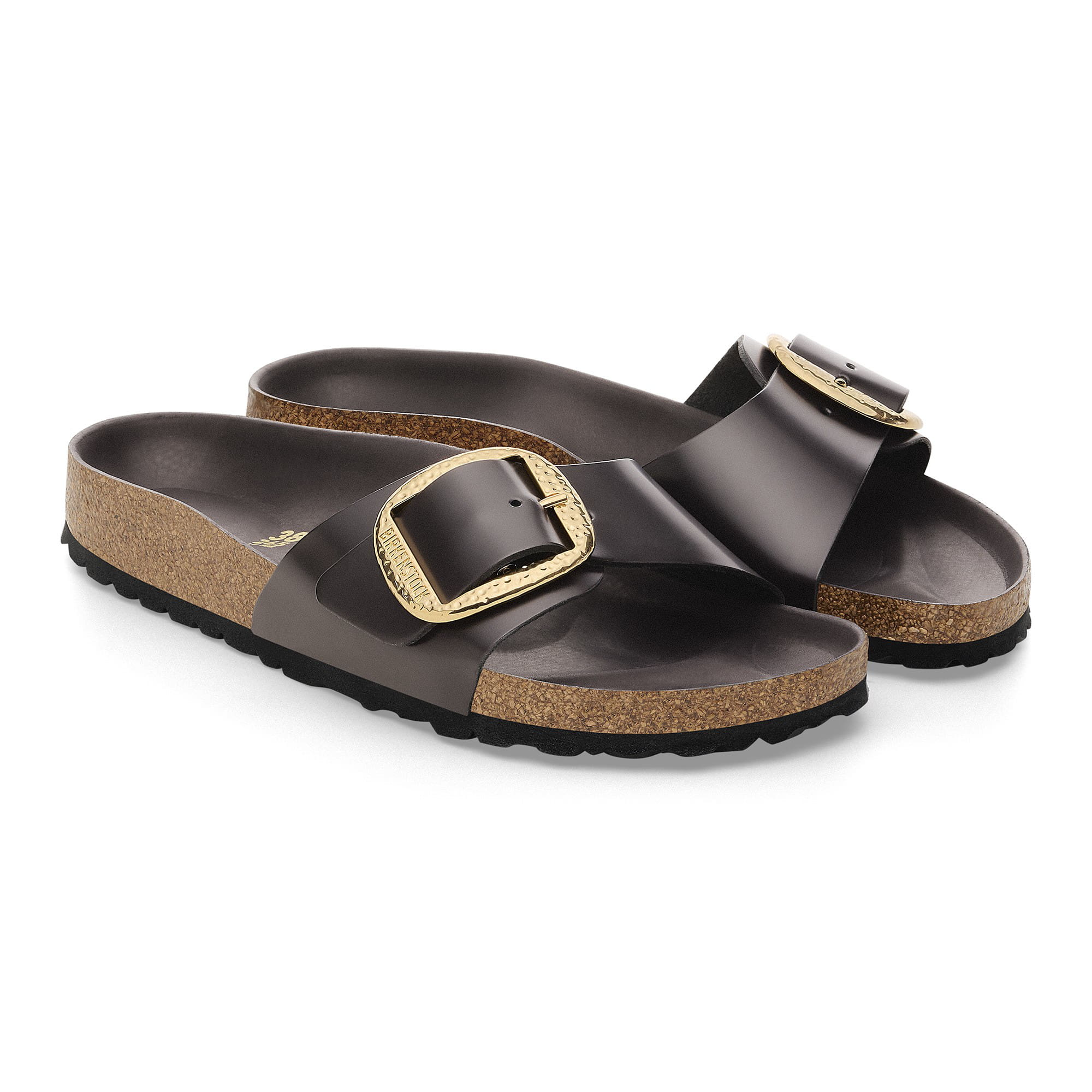 Madrid Big Buckle Natural Leather Patent - Image 4
