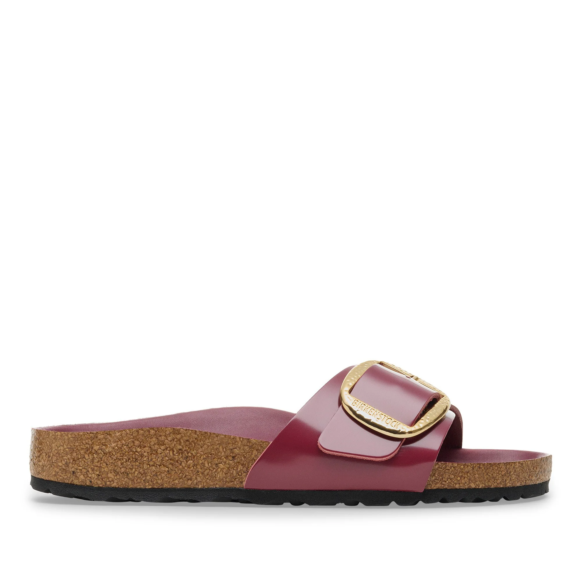 Madrid Big Buckle Natural Leather Patent Zinfandel High Shine - Image 9