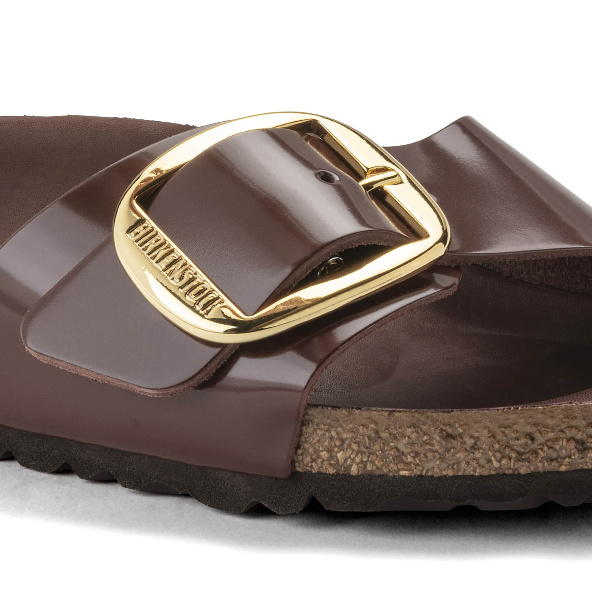 Madrid Big Buckle Natural Leather Patent - Image 6