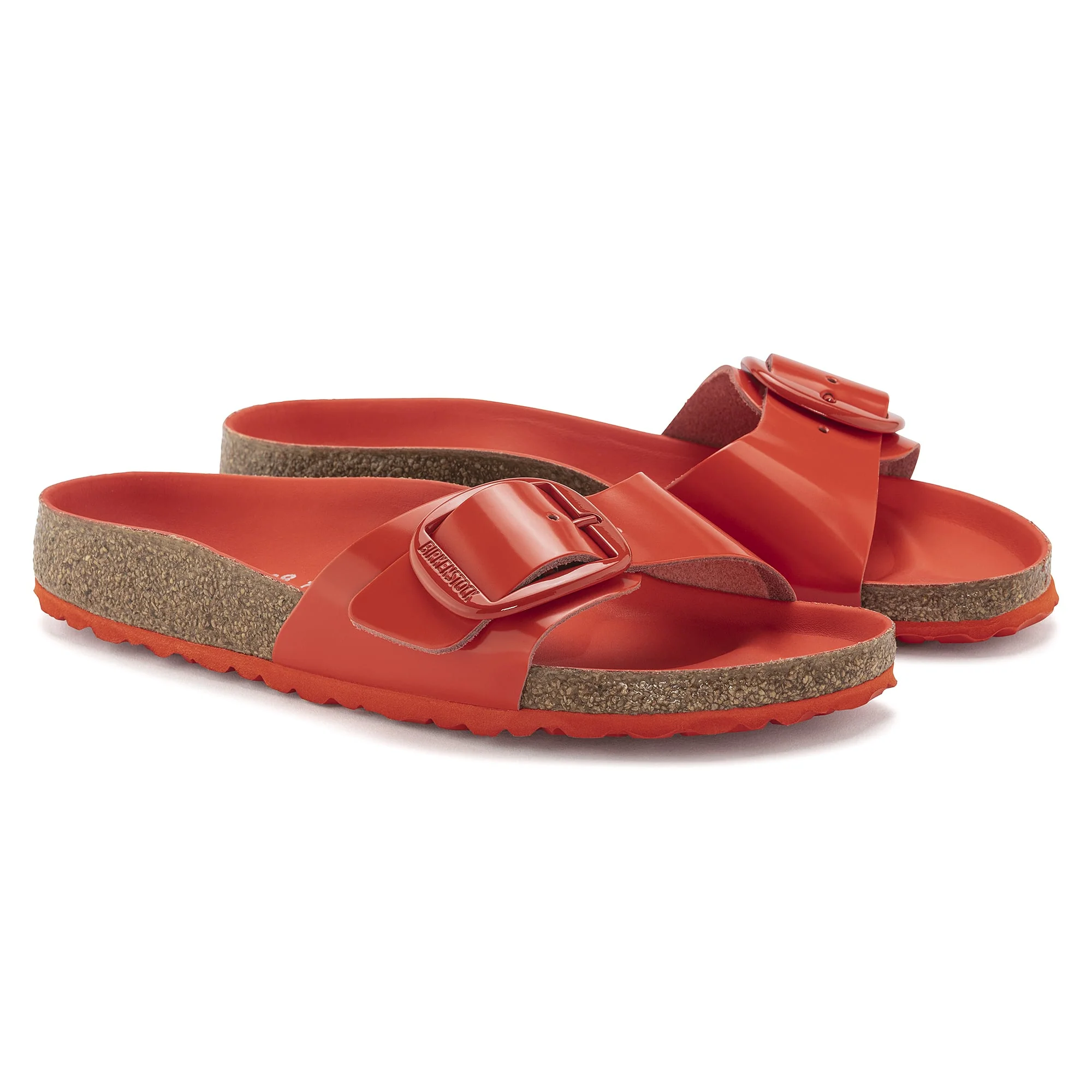 Madrid Big Buckle Natural Leather Patent - Image 4