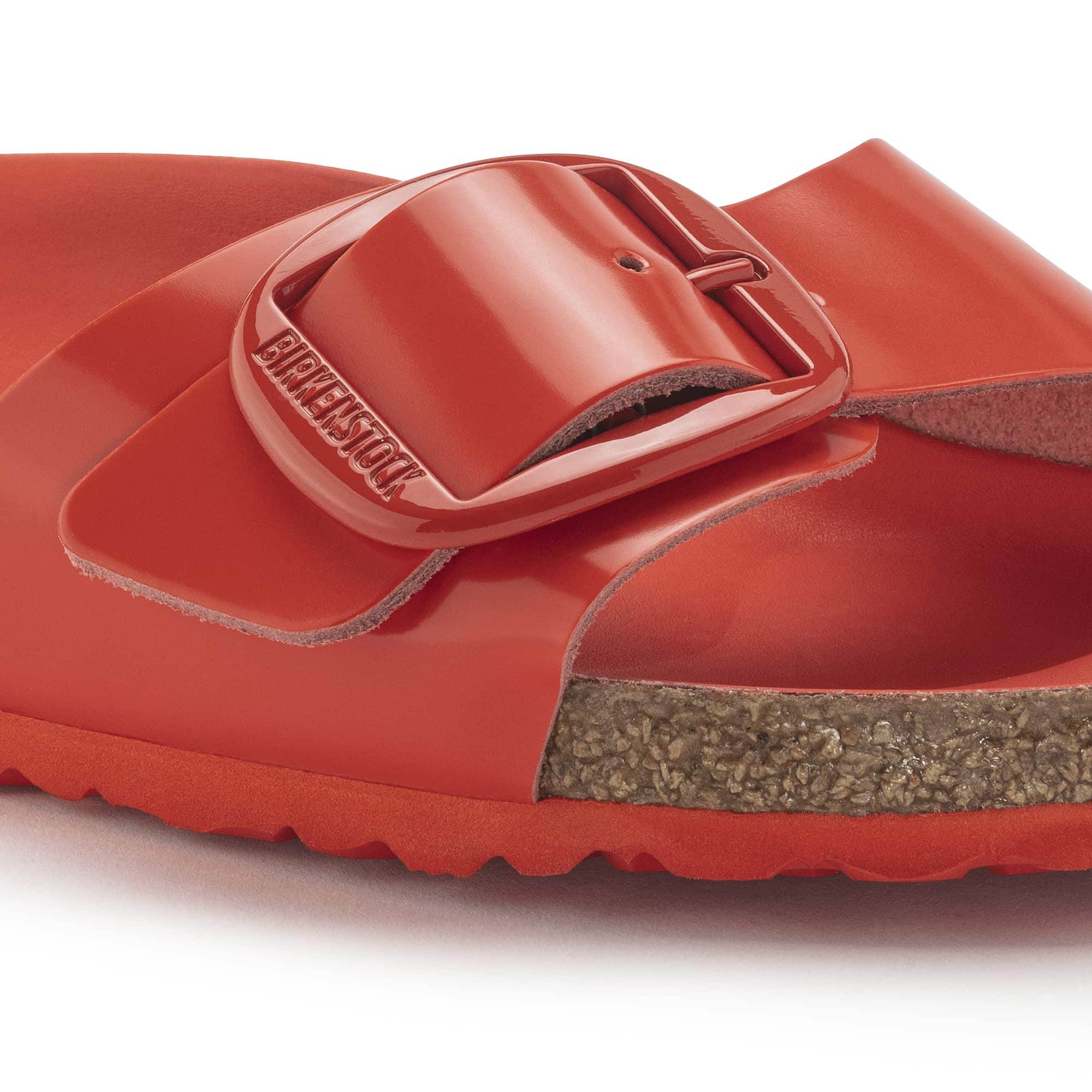 Madrid Big Buckle Natural Leather Patent - Image 6
