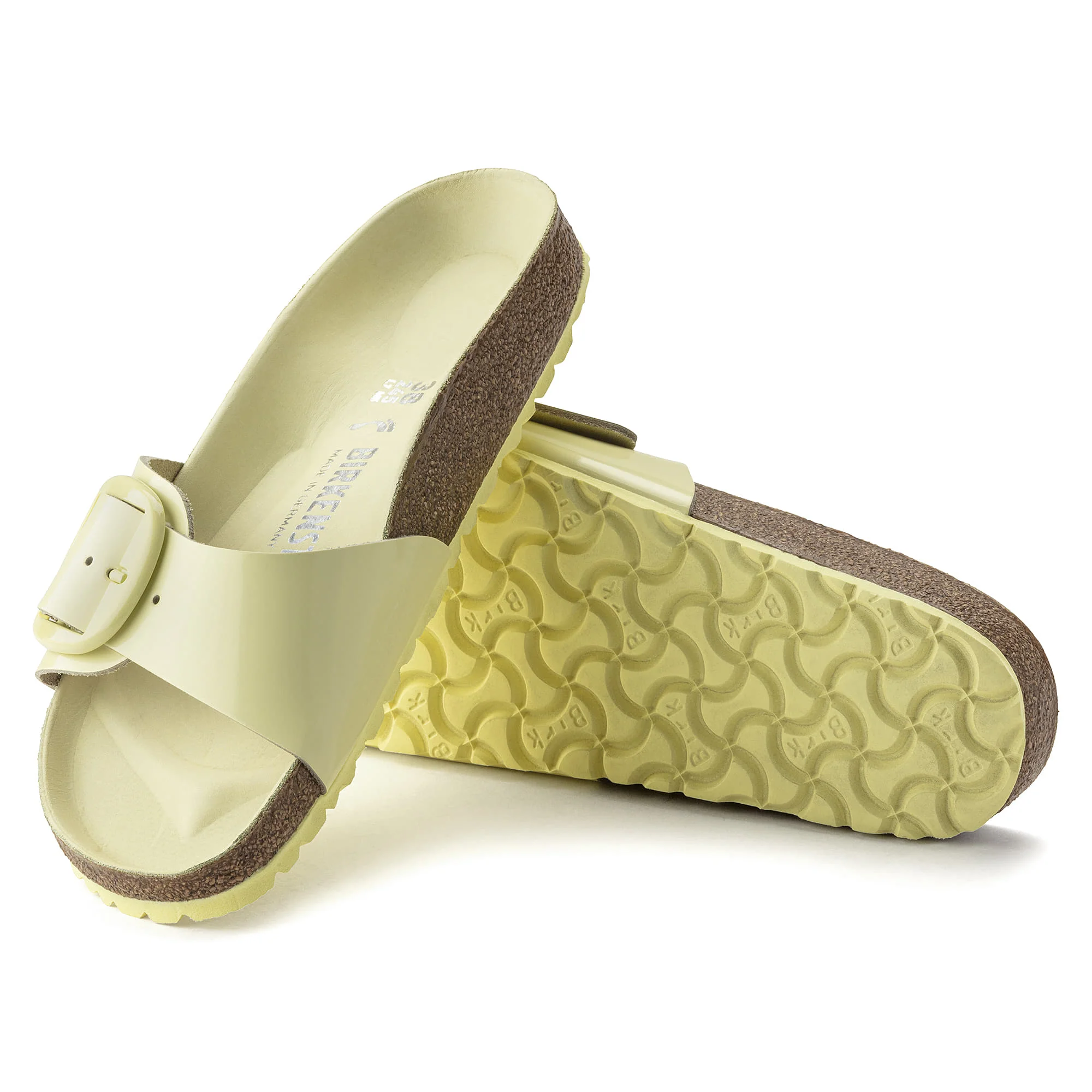 Madrid Big Buckle Natural Leather Patent - Image 2