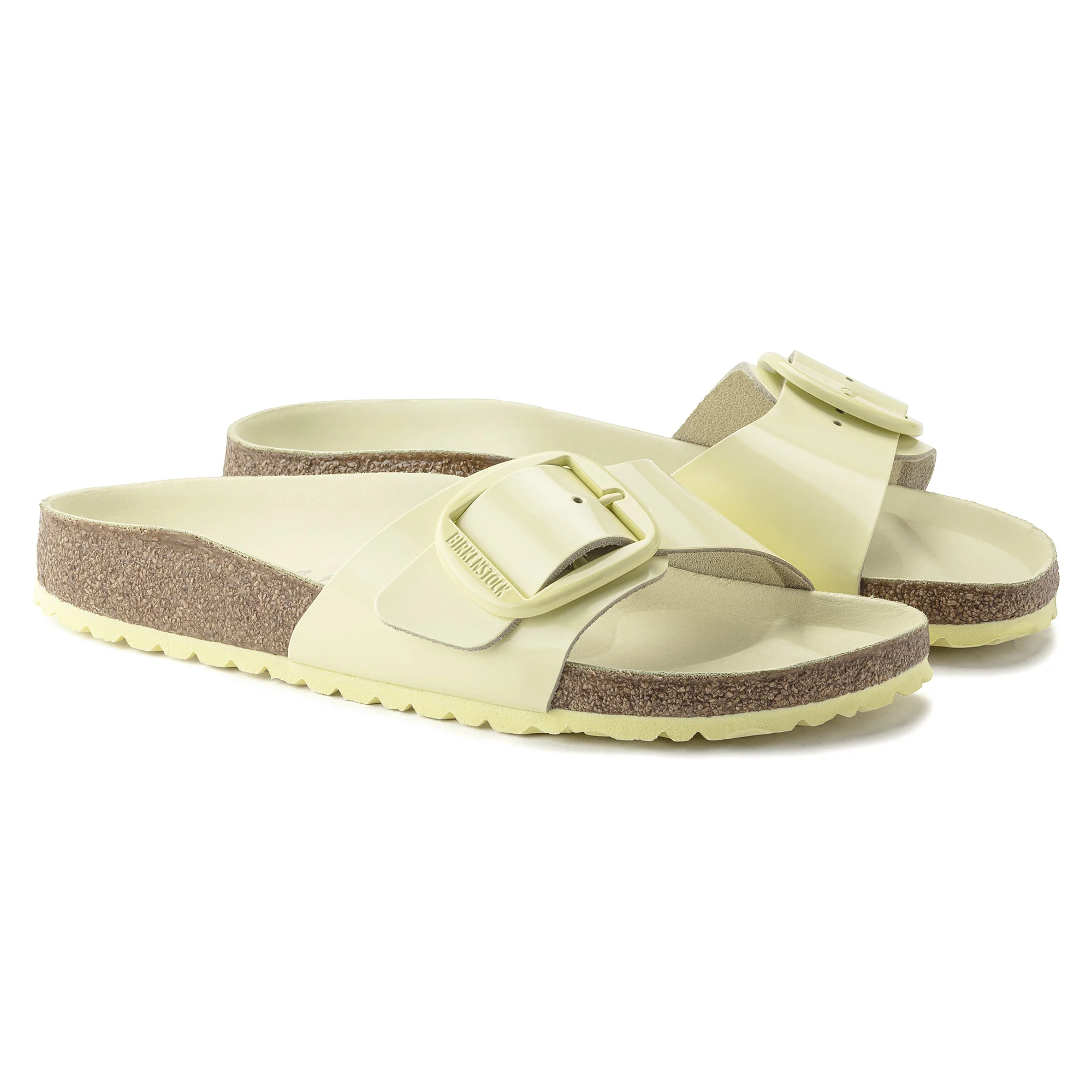 Madrid Big Buckle Natural Leather Patent - Image 5
