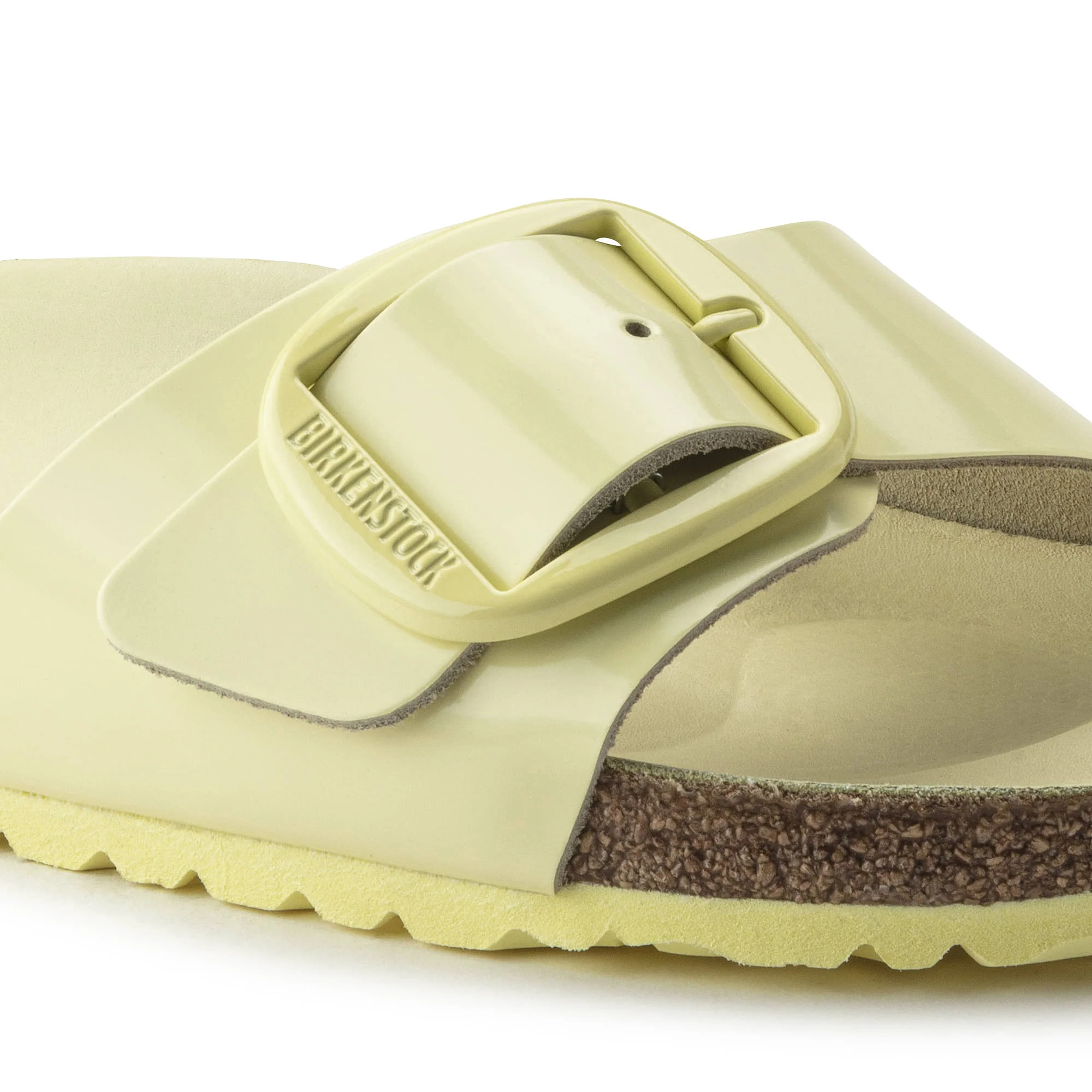 Madrid Big Buckle Natural Leather Patent - Image 6