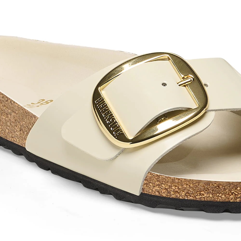 Madrid Big Buckle Natural Leather Patent - Image 6