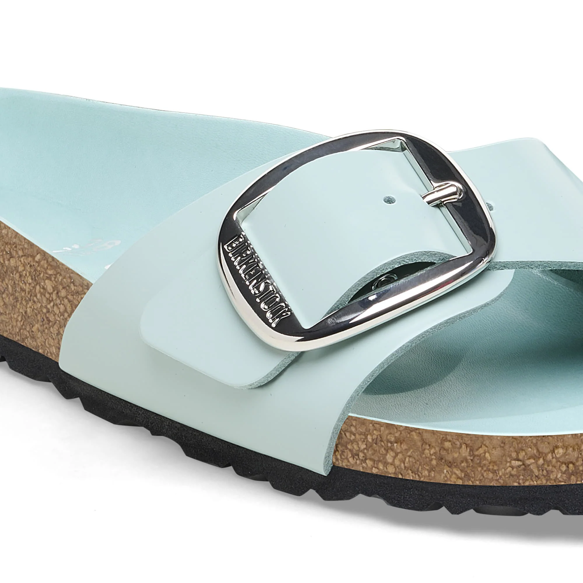 Madrid Big Buckle Natural Leather Patent - Image 6