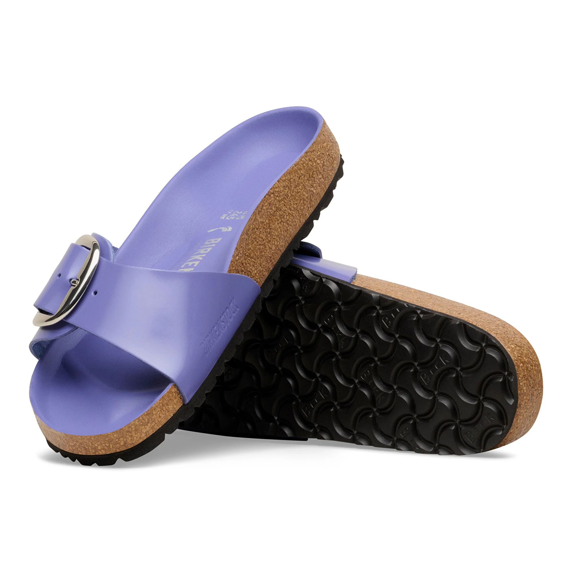 Madrid Big Buckle Natural Leather Patent High-Shine Purple Dusk - Image 2