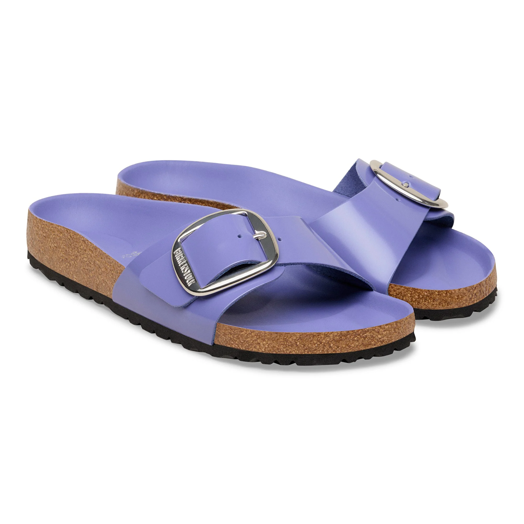 Madrid Big Buckle Natural Leather Patent High-Shine Purple Dusk - Image 6