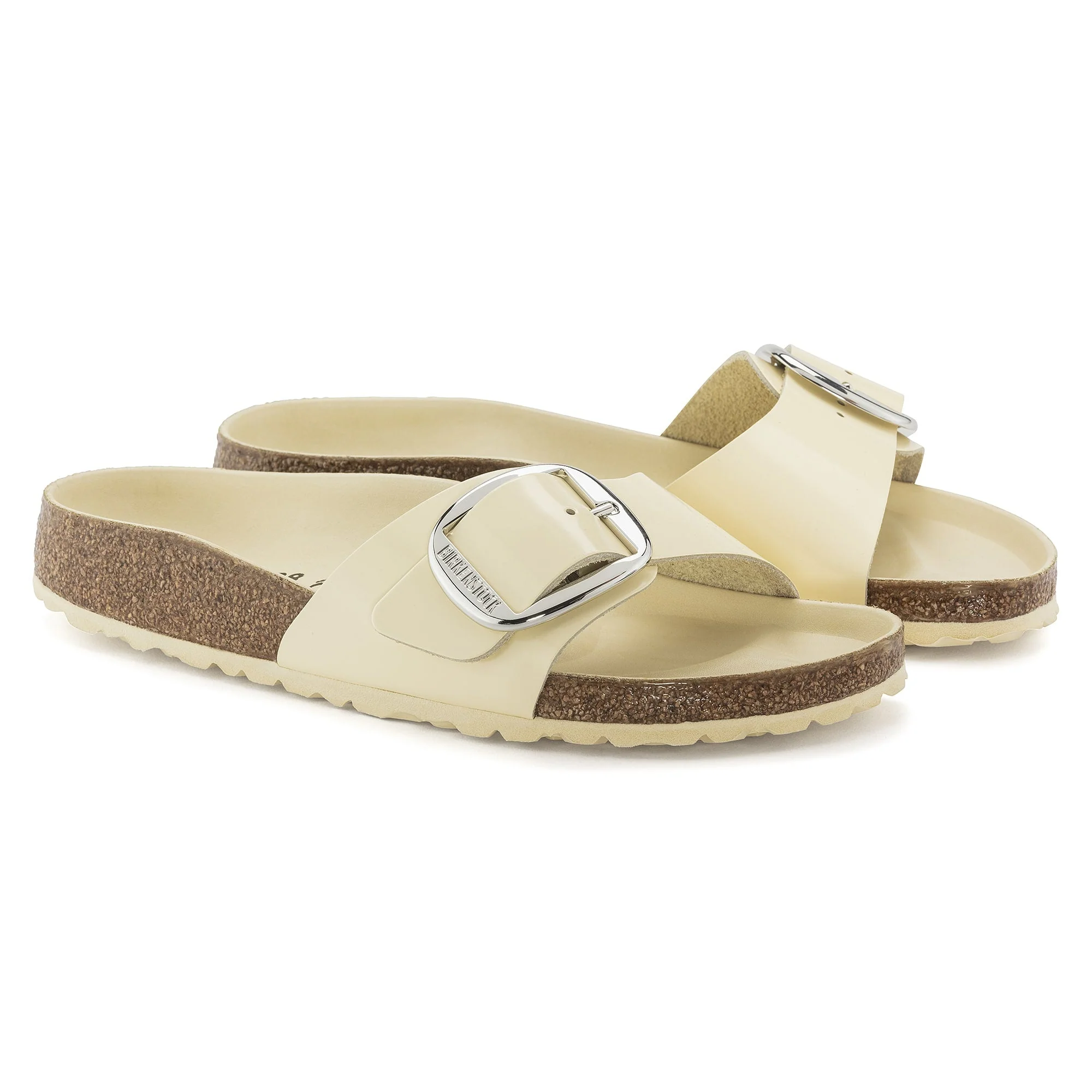 Madrid Big Buckle Natural Leather Patent - Image 4