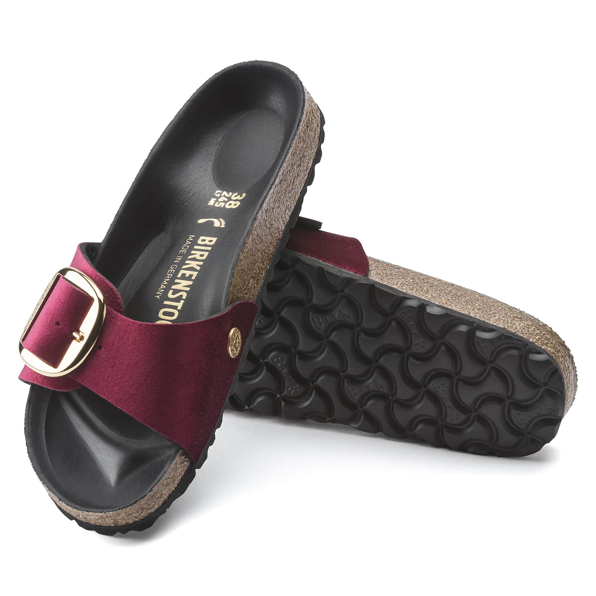 Madrid Big Buckle Rivet Logo Velvet - Image 2