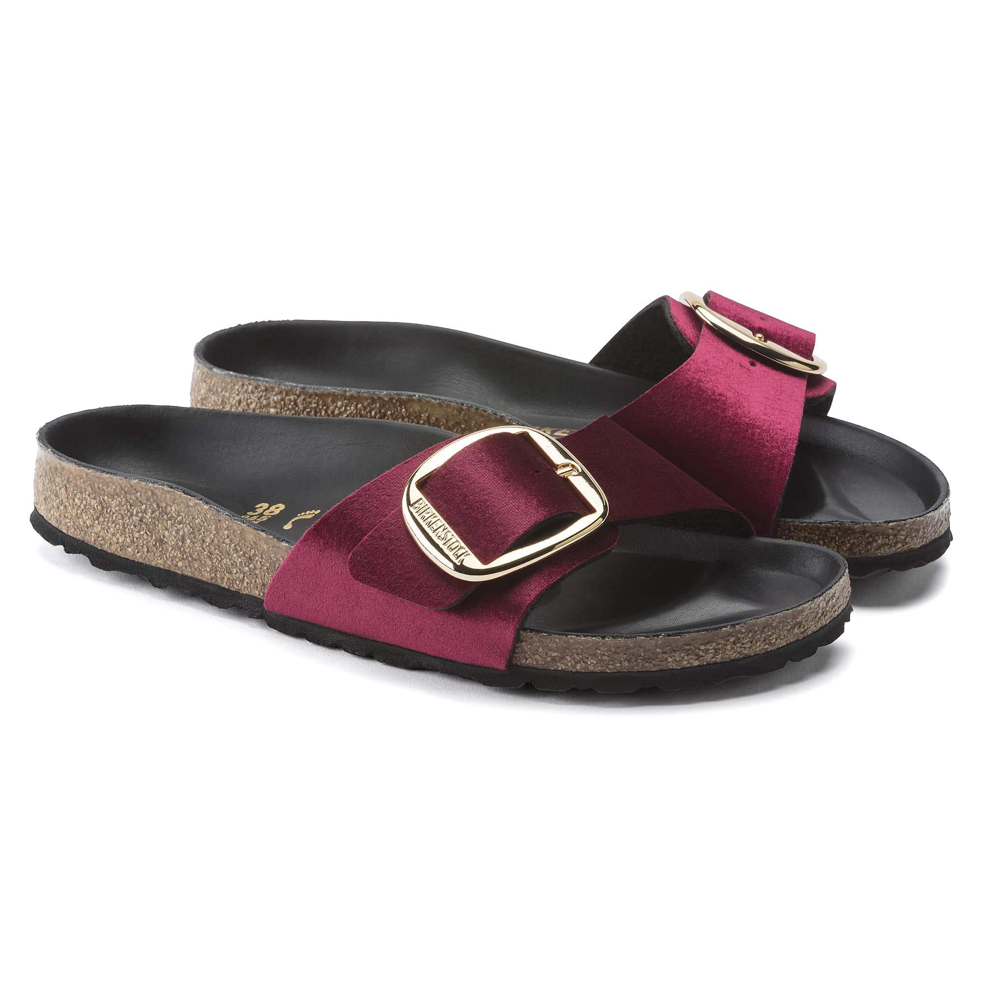 Madrid Big Buckle Rivet Logo Velvet - Image 4