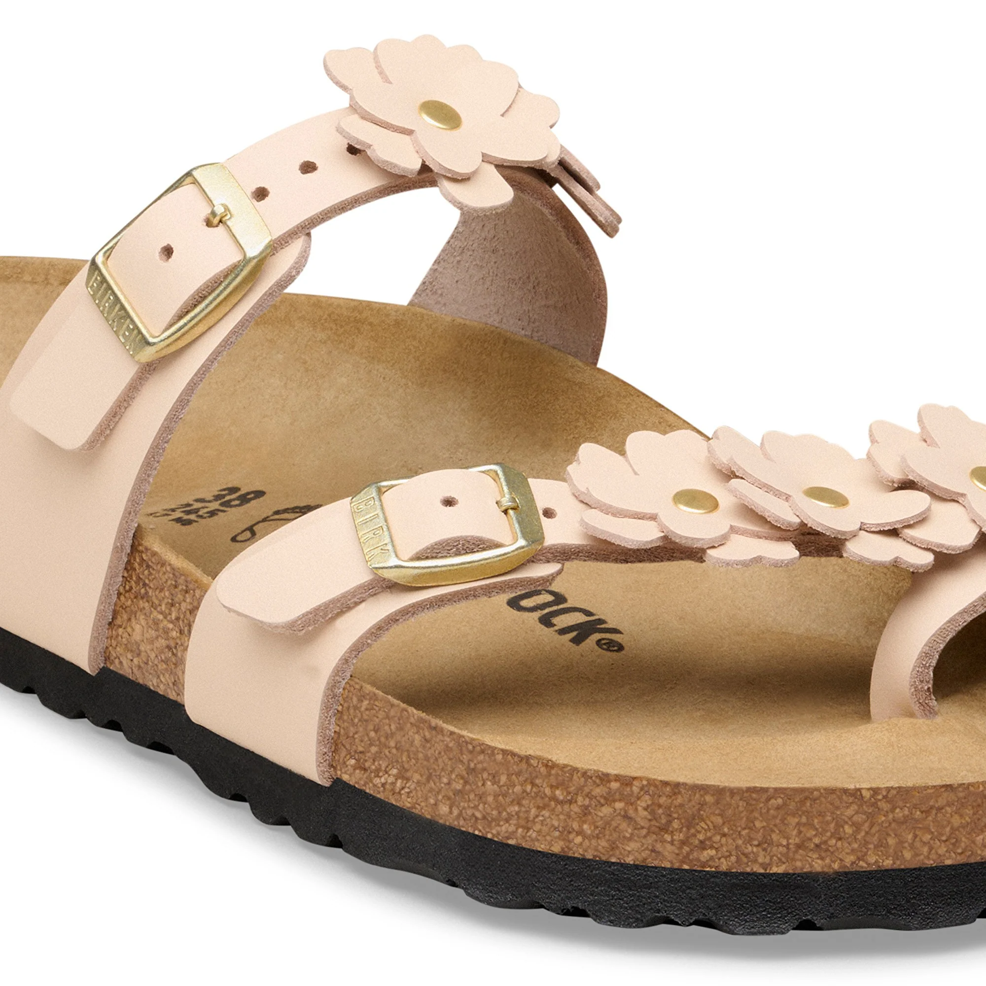 Mayari Flower Embellishment Natural Leather Light Rose - Image 6