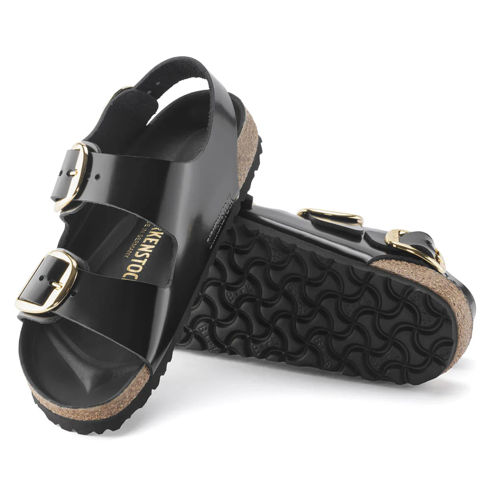 Milano Big Buckle Natural Leather Patent - Image 2