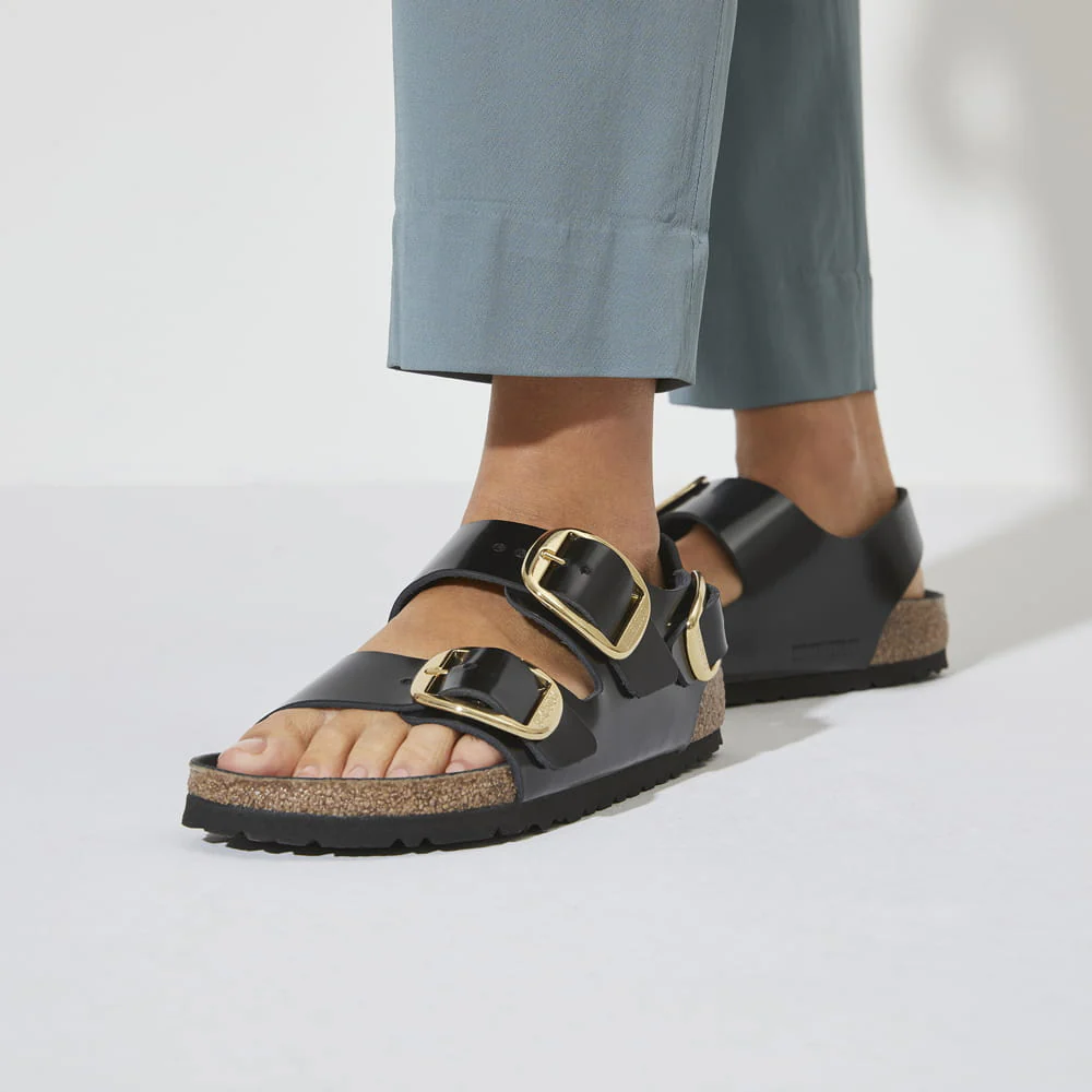 Milano Big Buckle Natural Leather Patent - Image 8