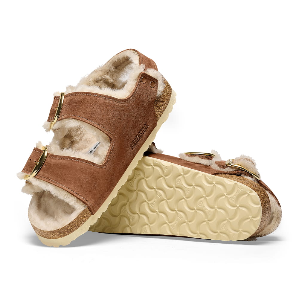 Milano Big Buckle Shearling Oiled Leather - Image 2